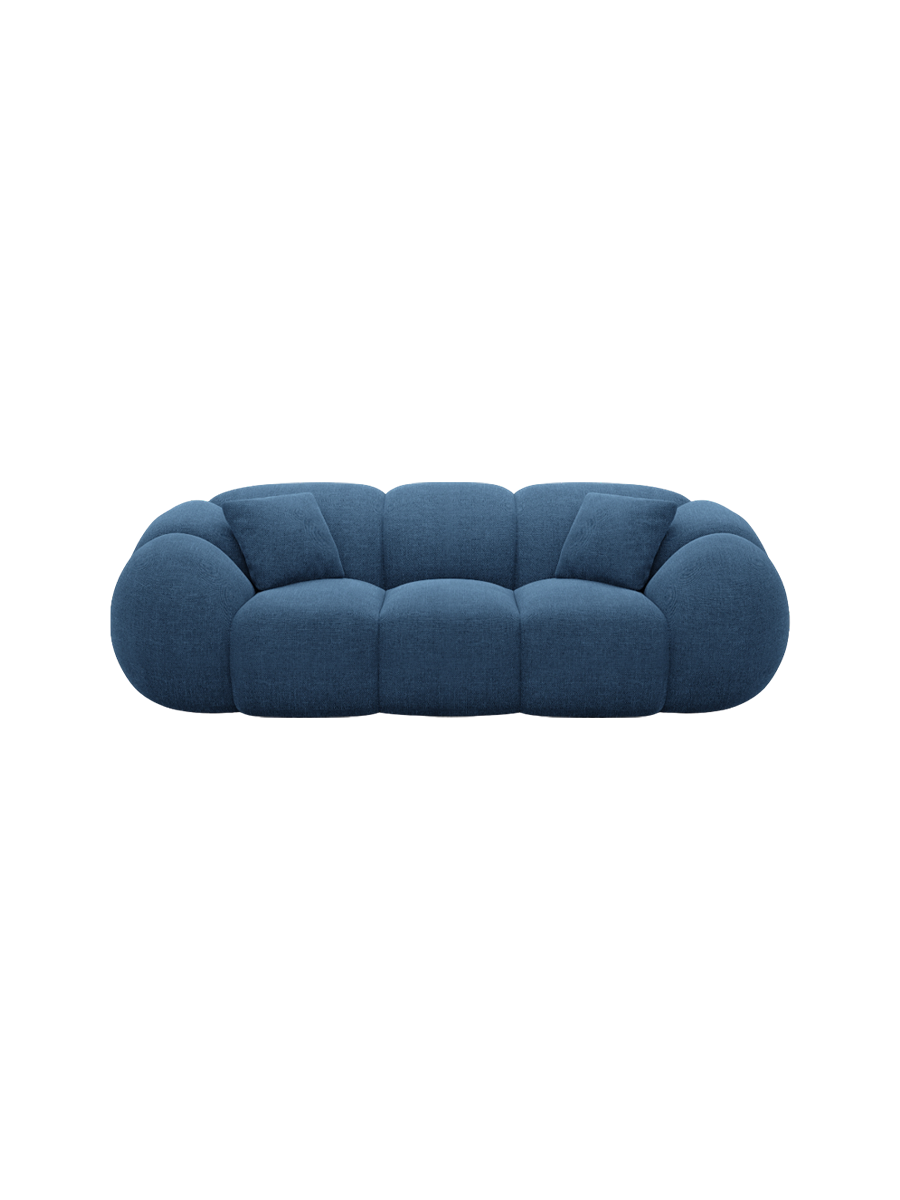
3-Sitzer Design Sofa „Azura“ mit Strukturstoff-Bezug - Strukturstoff Anthrazit