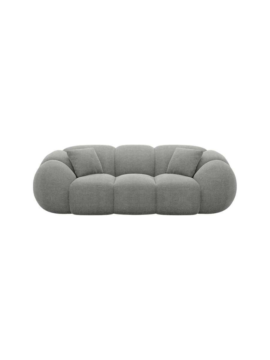 
3-Sitzer Design Sofa „Azura“ mit Strukturstoff-Bezug - Strukturstoff Anthrazit
