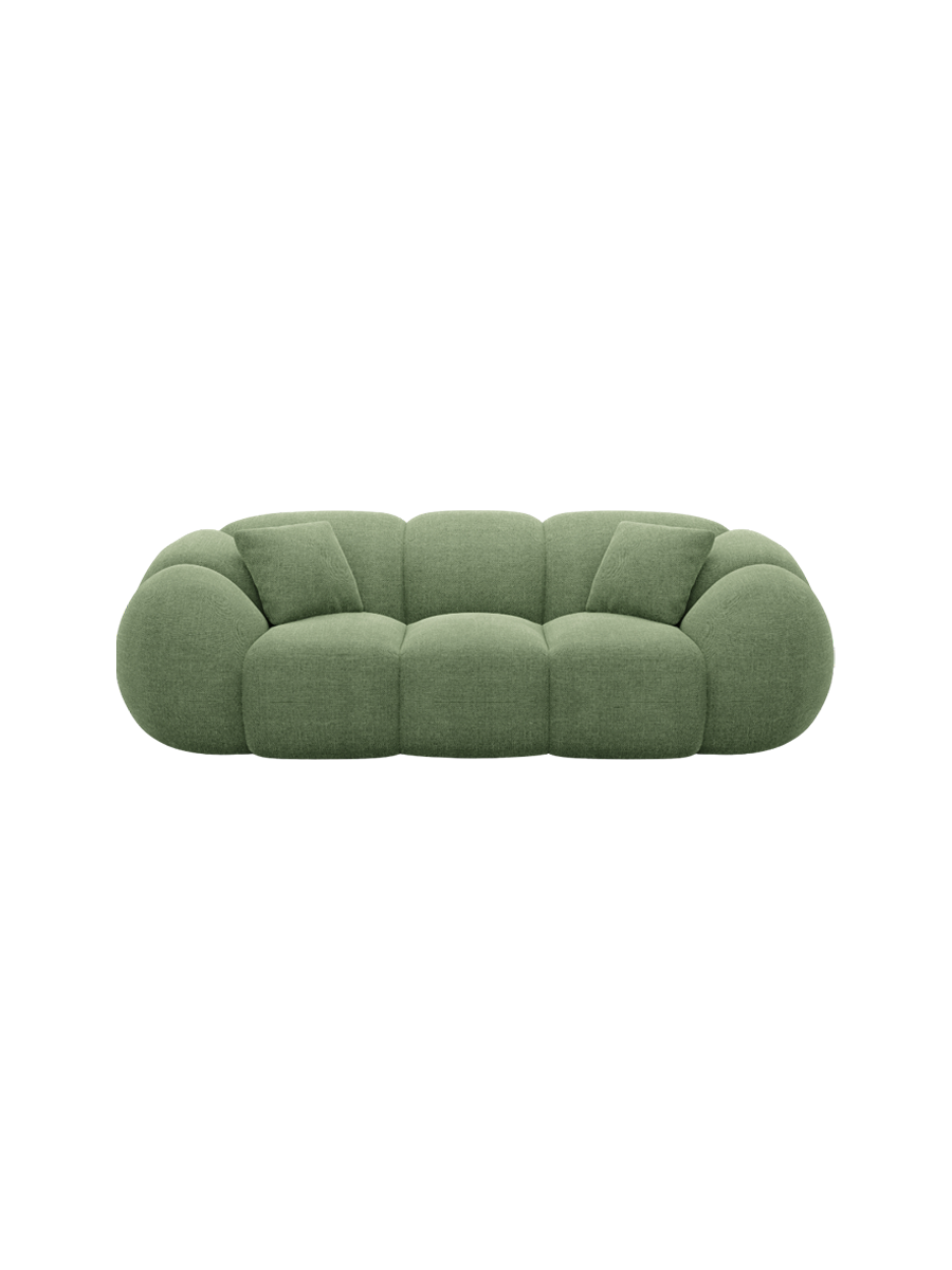 
3-Sitzer Design Sofa „Azura“ mit Strukturstoff-Bezug - Strukturstoff Anthrazit