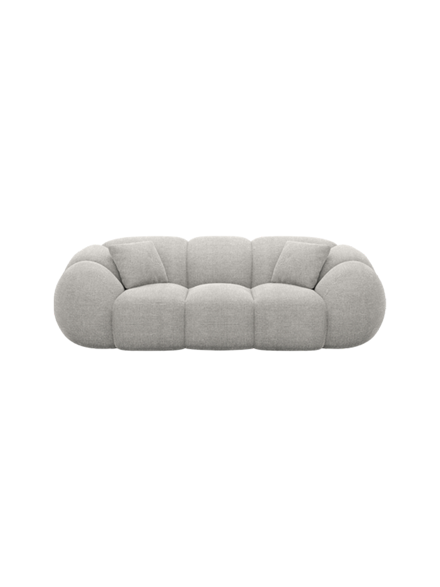 
3-Sitzer Design Sofa „Azura“ mit Strukturstoff-Bezug - Strukturstoff Anthrazit