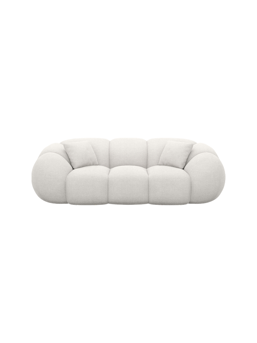 
3-Sitzer Design Sofa „Azura“ mit Strukturstoff-Bezug - Strukturstoff Anthrazit