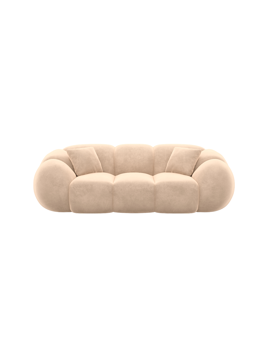 
3-Sitzer Design Sofa „Azura“ mit Samtbezug - Samtbezug Königsblau