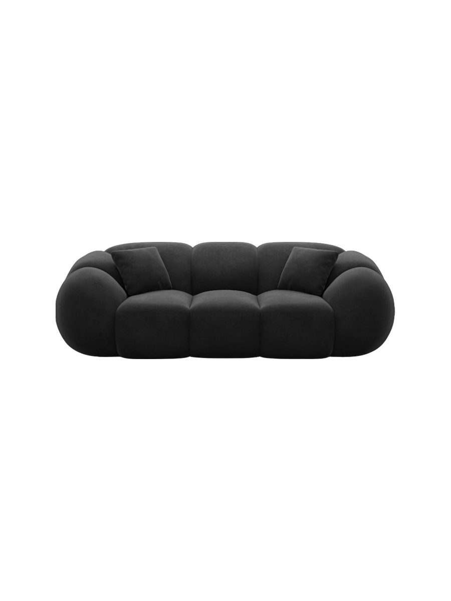 
3-Sitzer Design Sofa „Azura“ mit Samtbezug - Samtbezug Königsblau