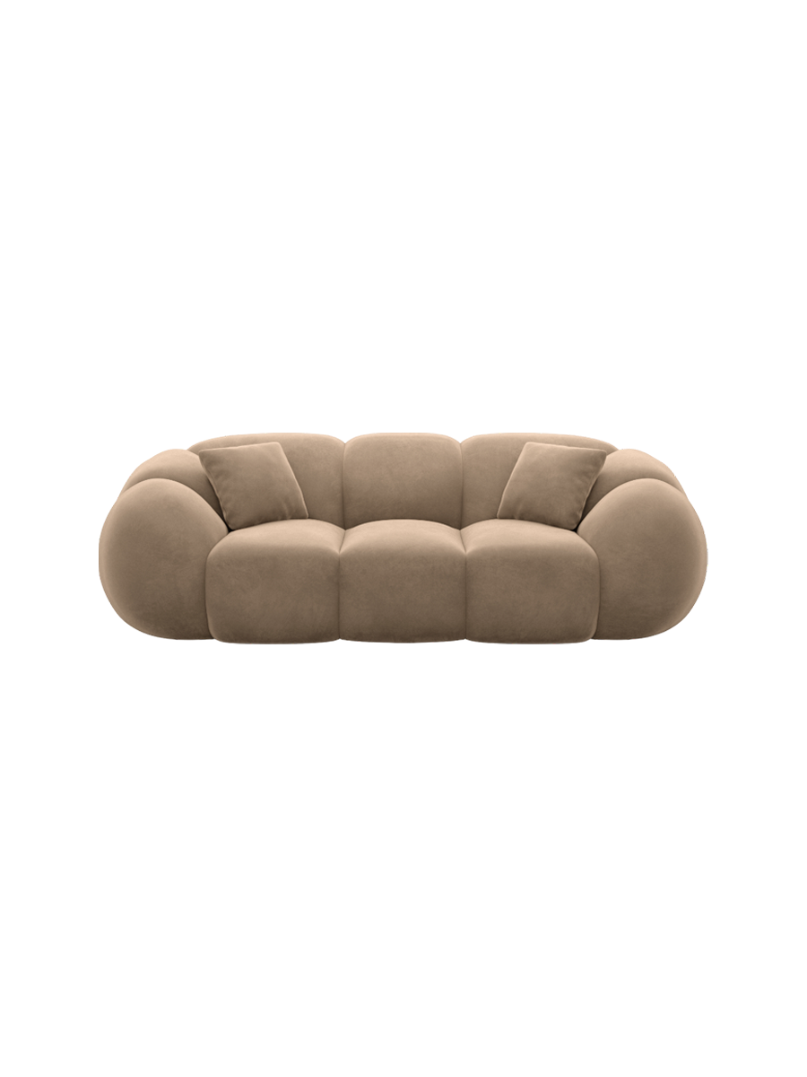 
3-Sitzer Design Sofa „Azura“ mit Samtbezug - Samtbezug Königsblau