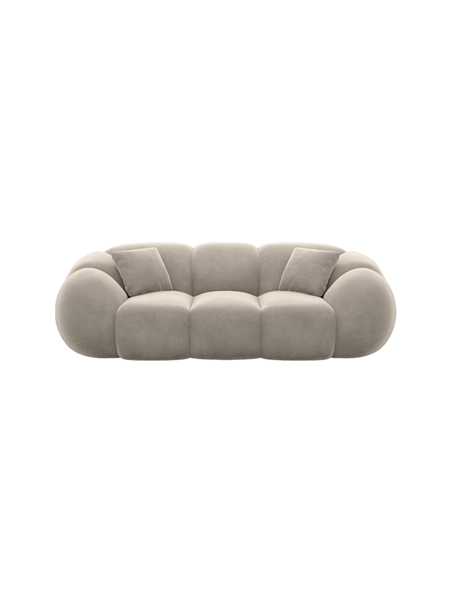 
3-Sitzer Design Sofa „Azura“ mit Samtbezug - Samtbezug Königsblau