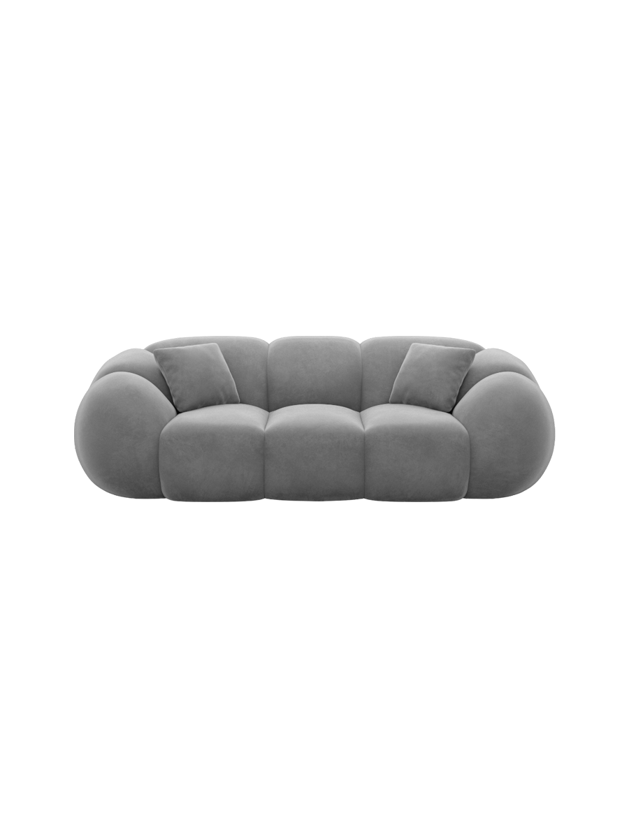 
3-Sitzer Design Sofa „Azura“ mit Samtbezug - Samtbezug Königsblau
