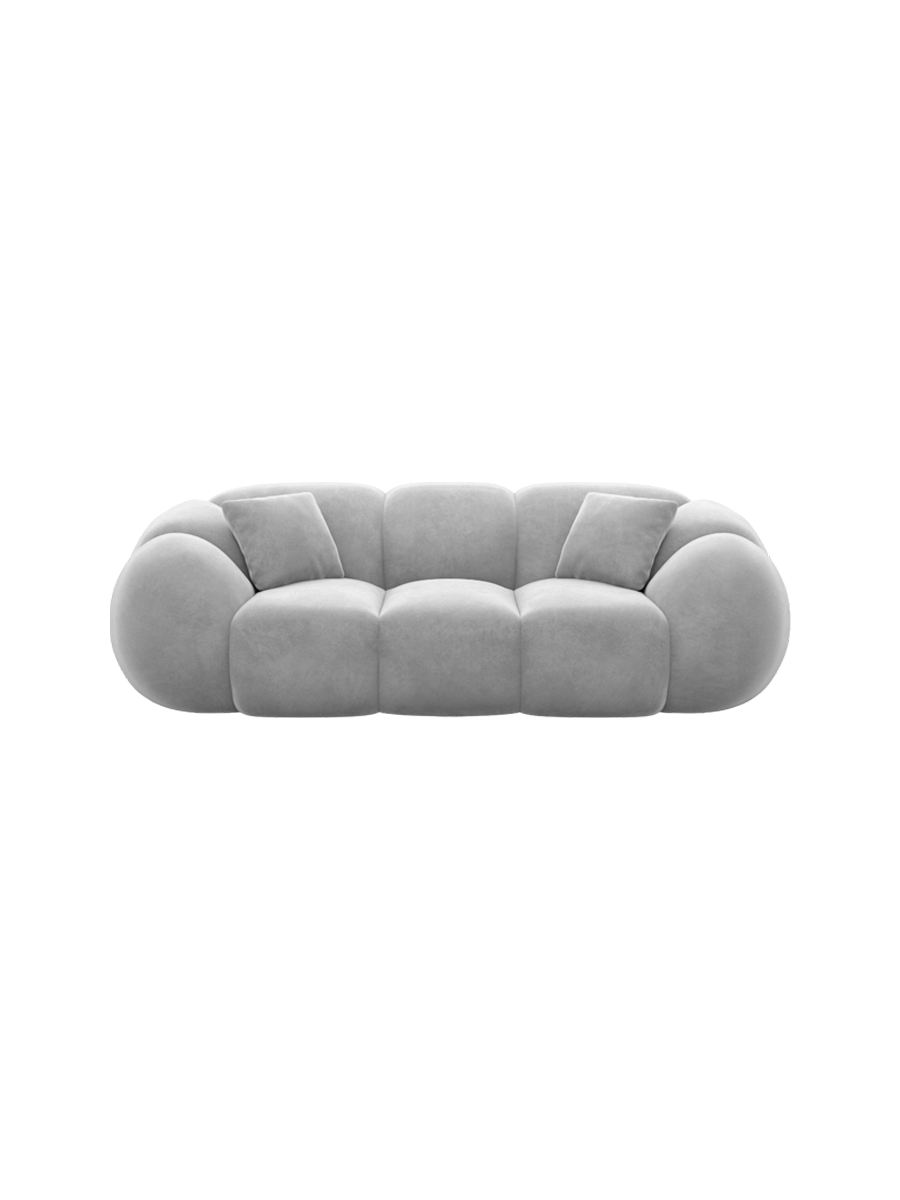 
3-Sitzer Design Sofa „Azura“ mit Samtbezug - Samtbezug Königsblau