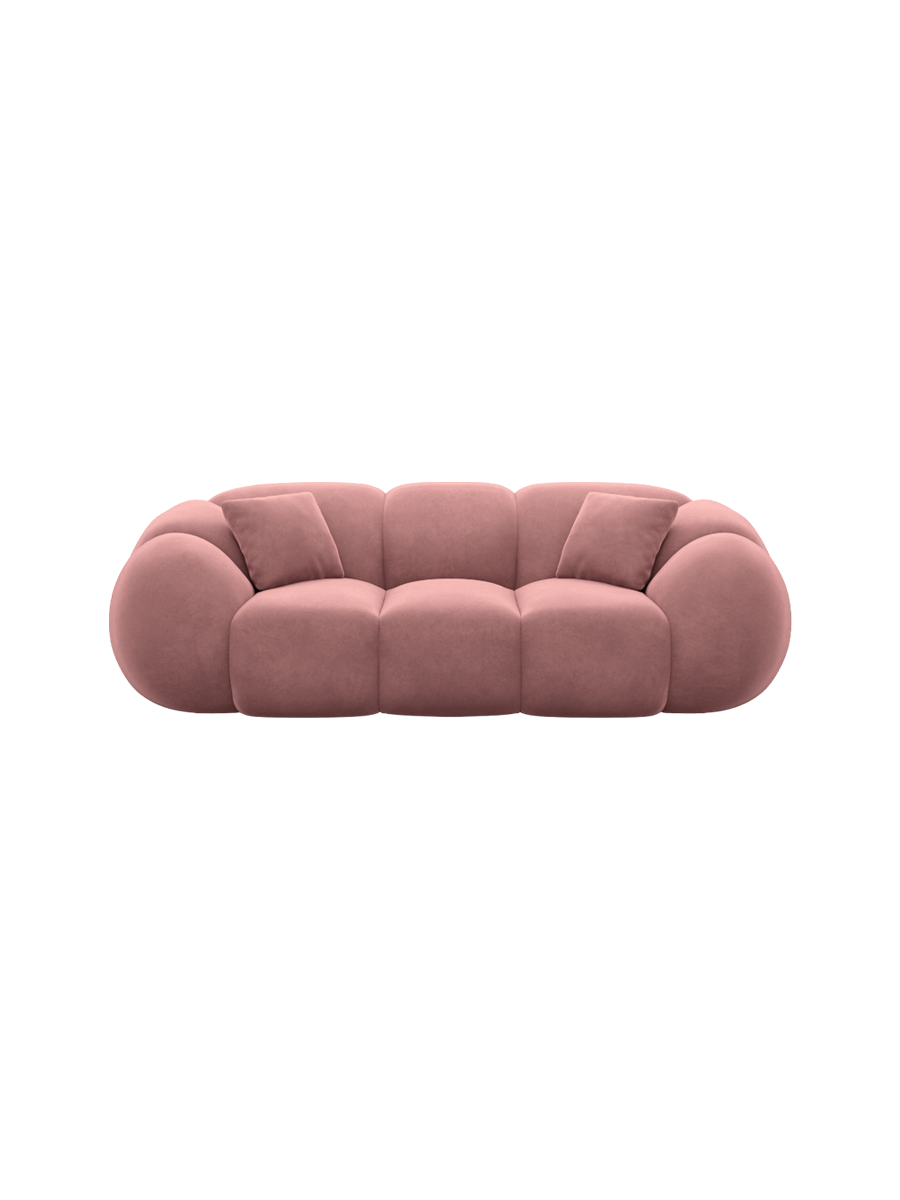 
3-Sitzer Design Sofa „Azura“ mit Samtbezug - Samtbezug Königsblau