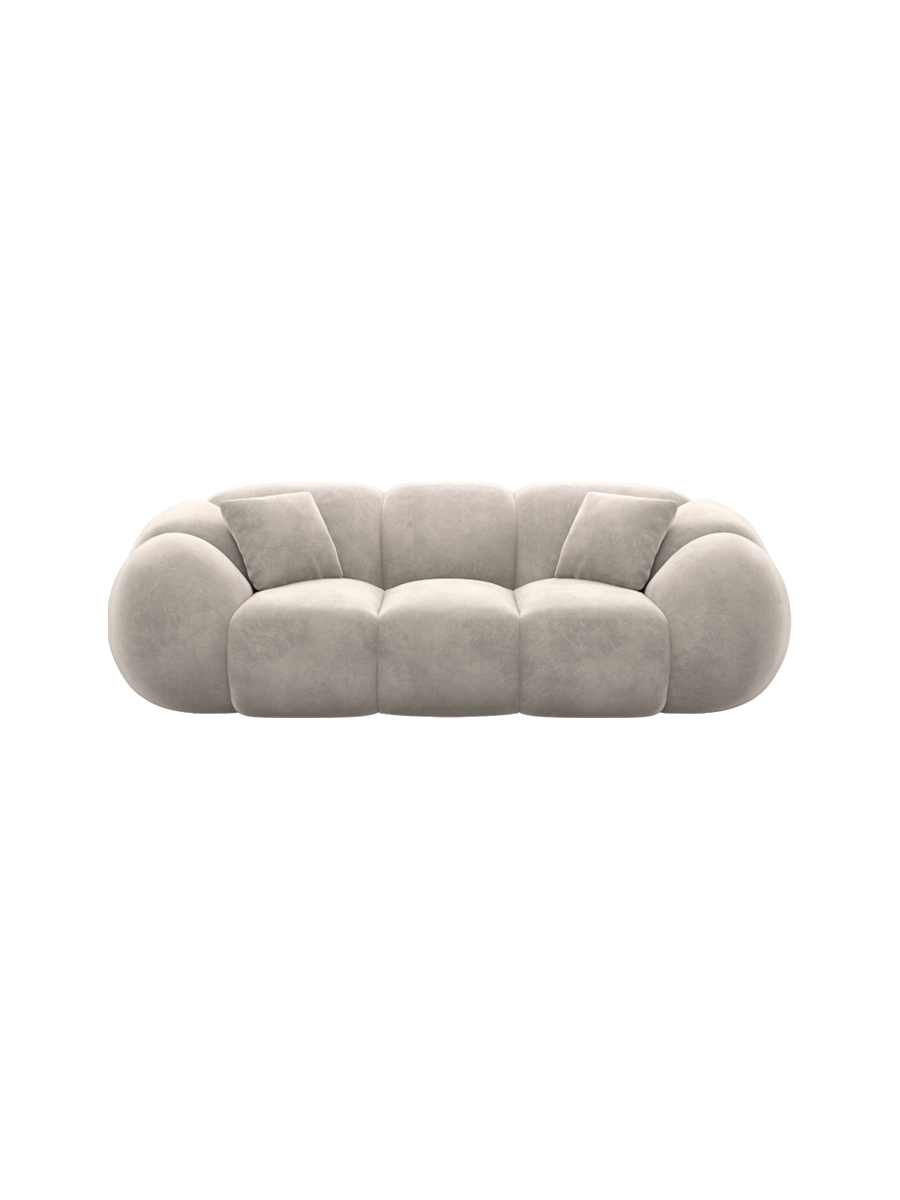 
3-Sitzer Design Sofa „Azura“ mit Samtbezug - Samtbezug Königsblau