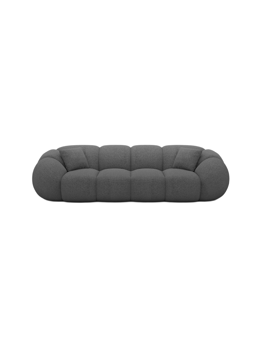 
4-Sitzer Design Sofa „Azura“ mit Bouclé-Bezug - Bouclé Graphit
