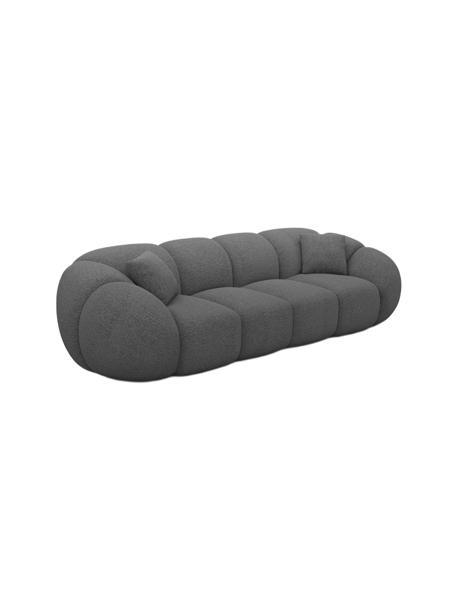
4-Sitzer Design Sofa „Azura“ mit Bouclé-Bezug - Bouclé Graphit