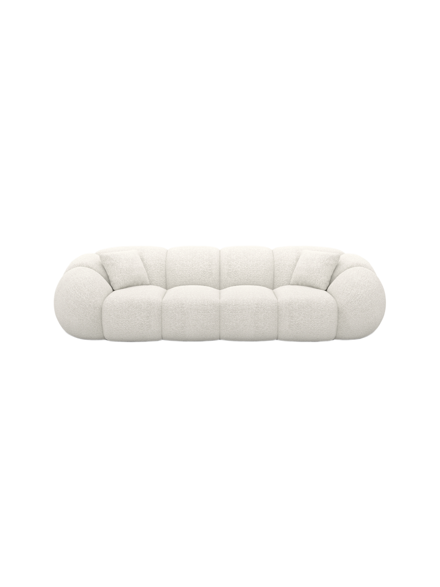 
4-Sitzer Design Sofa „Azura“ mit Bouclé-Bezug - Bouclé Graphit