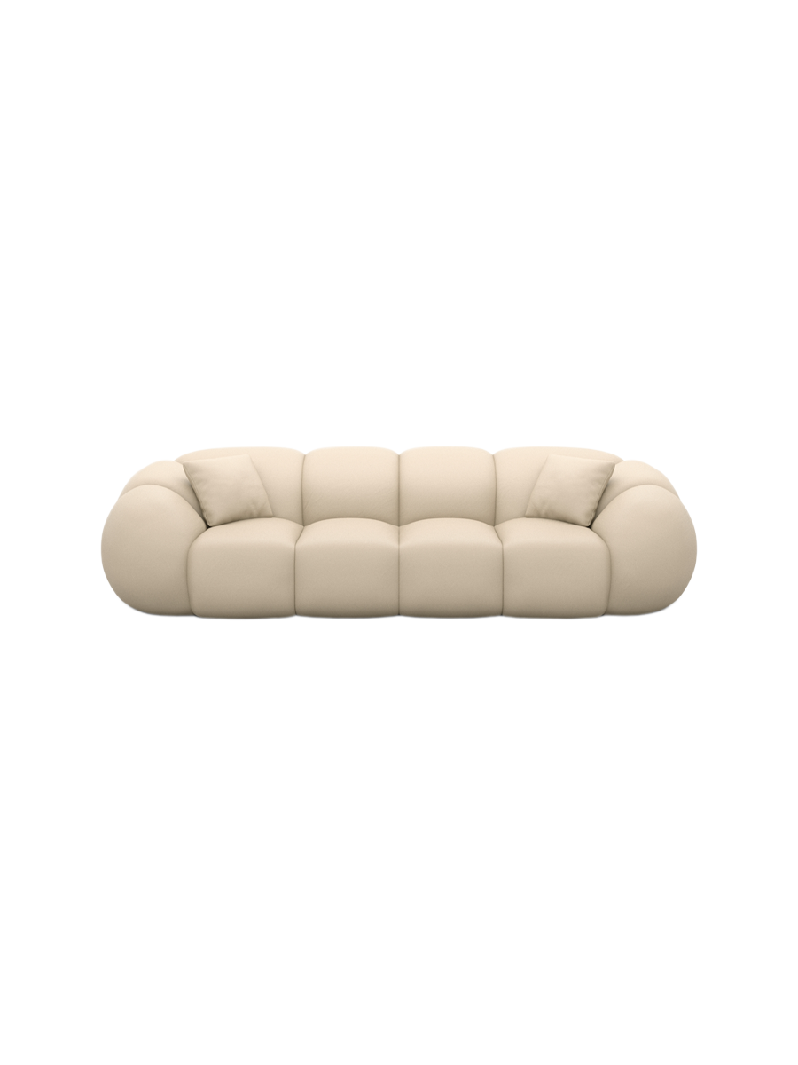 
4-Sitzer Design Echtleder Sofa „Azura“ - Echtleder Beige