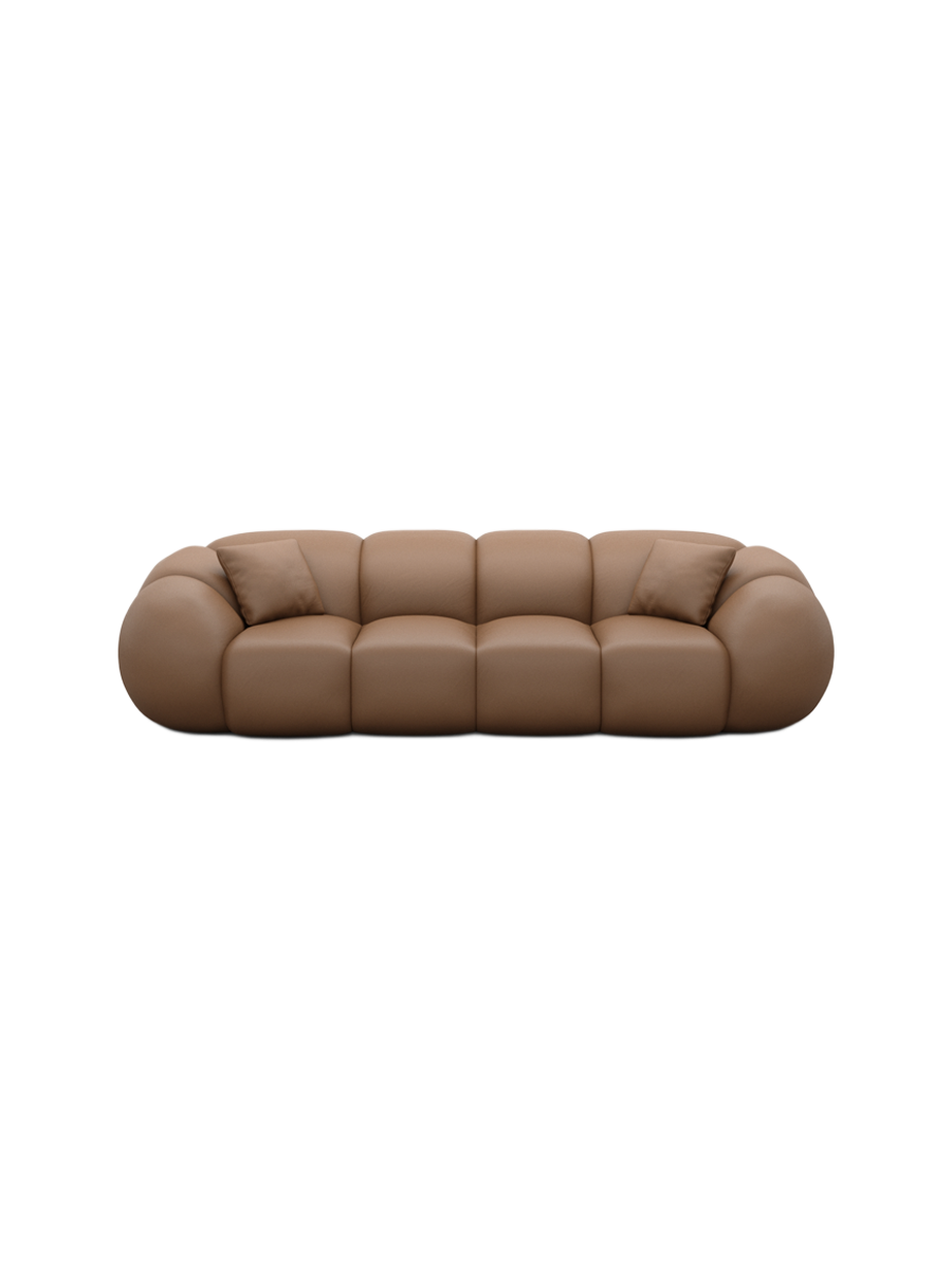 
4-Sitzer Design Echtleder Sofa „Azura“ - Echtleder Beige