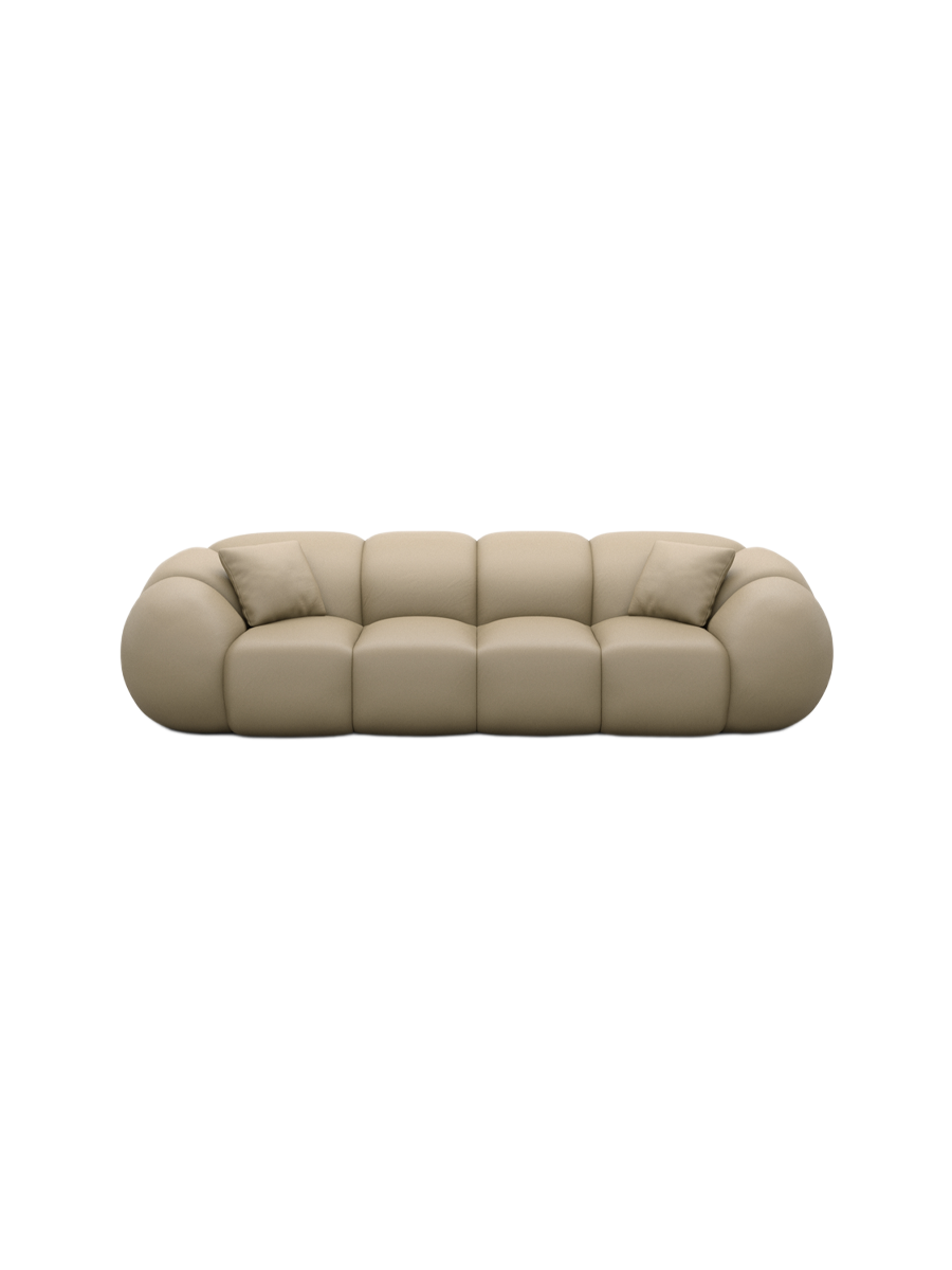 
4-Sitzer Design Echtleder Sofa „Azura“ - Echtleder Beige