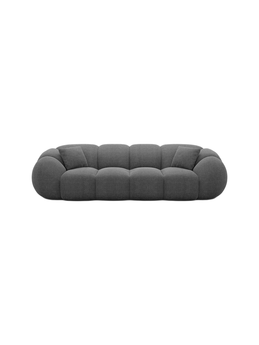 
4-Sitzer Design Sofa „Azura“ mit Strukturstoff-Bezug - Strukturstoff Anthrazit