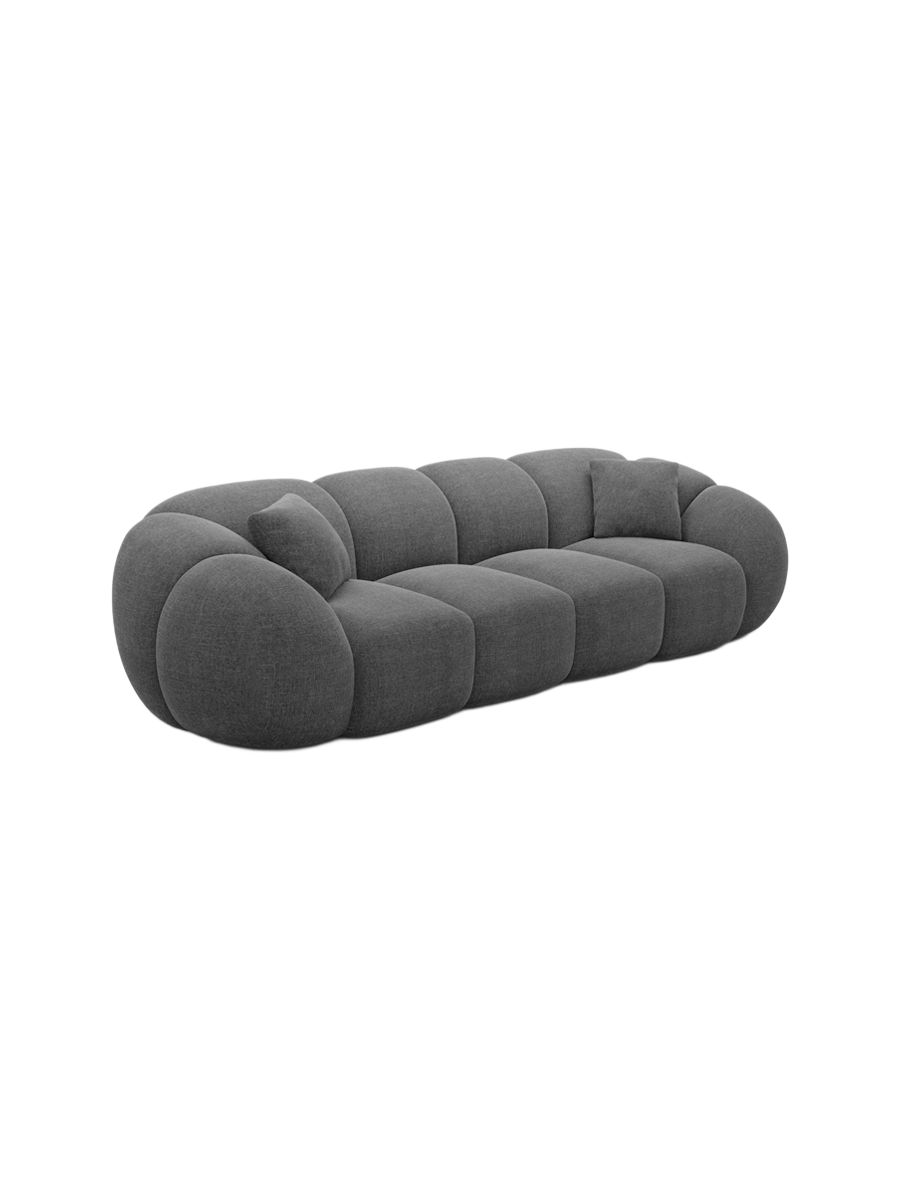 
4-Sitzer Design Sofa „Azura“ mit Strukturstoff-Bezug - Strukturstoff Anthrazit