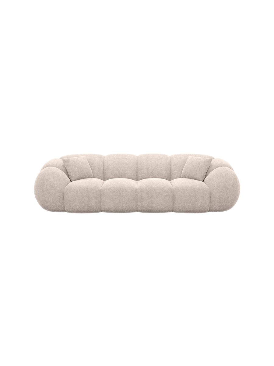 
4-Sitzer Design Sofa „Azura“ mit Strukturstoff-Bezug - Strukturstoff Anthrazit