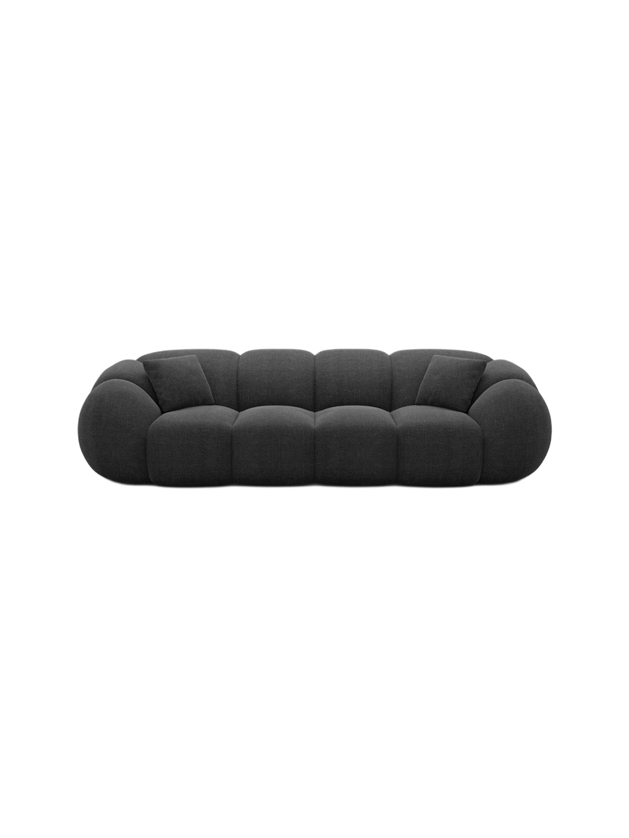 
4-Sitzer Design Sofa „Azura“ mit Strukturstoff-Bezug - Strukturstoff Anthrazit