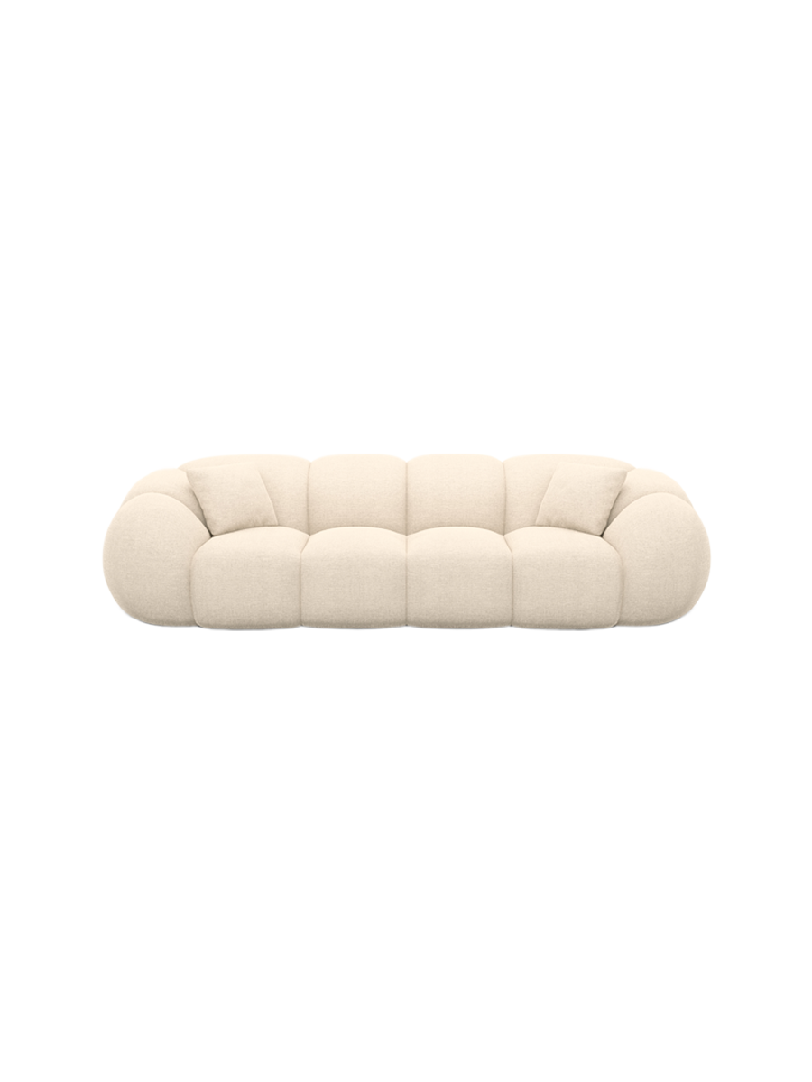 
4-Sitzer Design Sofa „Azura“ mit Strukturstoff-Bezug - Strukturstoff Anthrazit