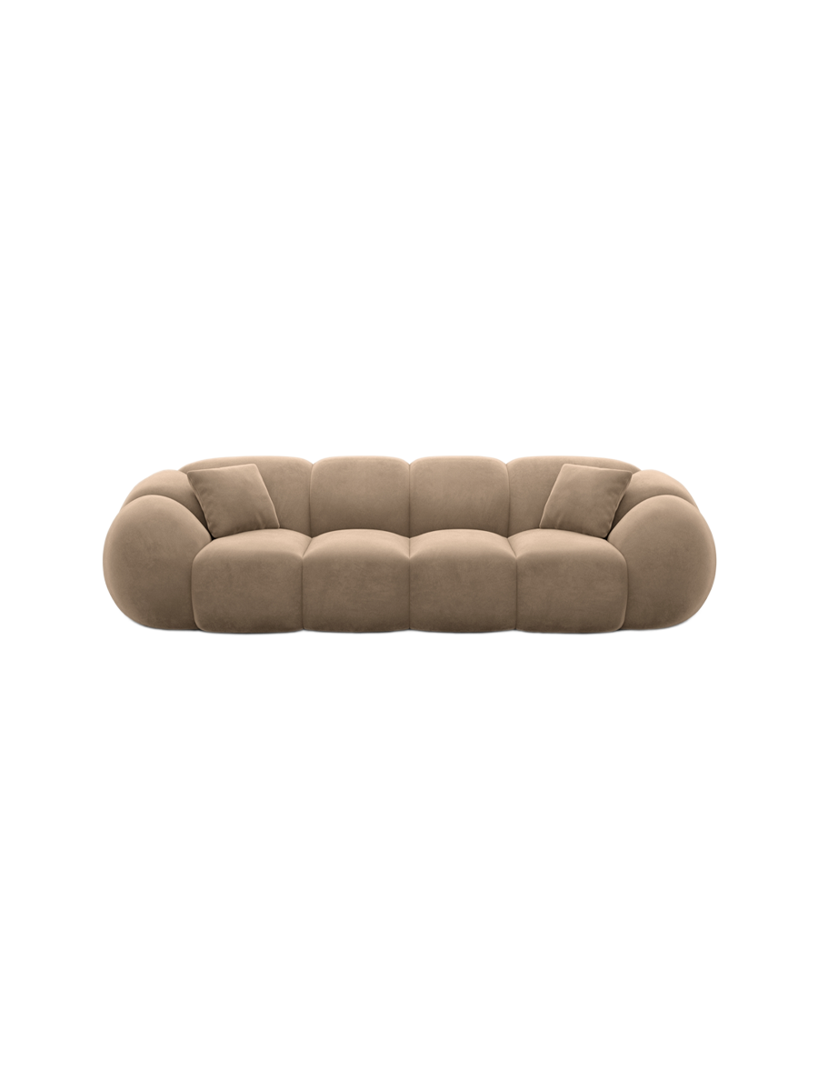 
4-Sitzer Design Sofa „Azura“ mit Samtbezug - Samtbezug Königsblau