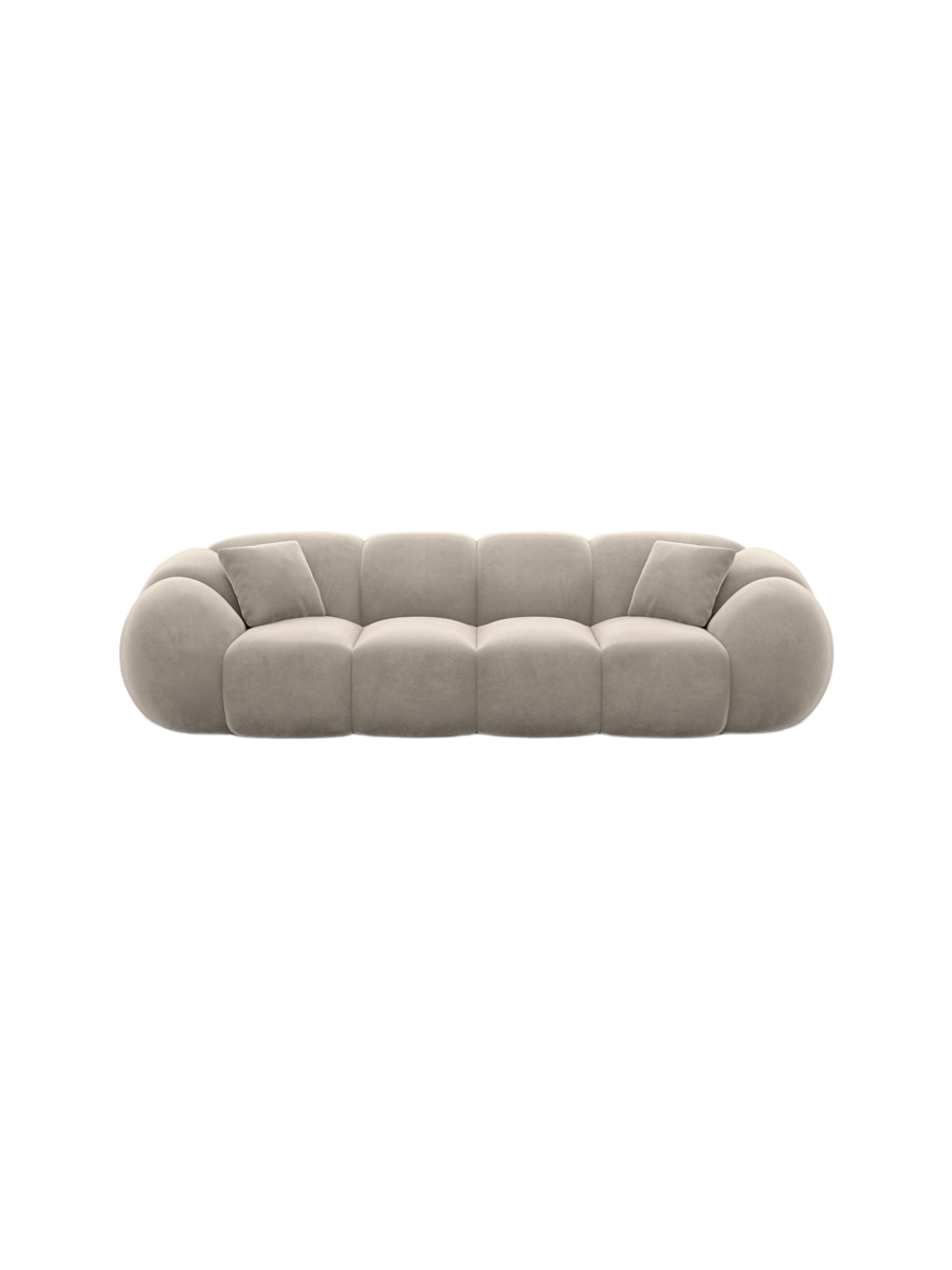 
4-Sitzer Design Sofa „Azura“ mit Samtbezug - Samtbezug Königsblau