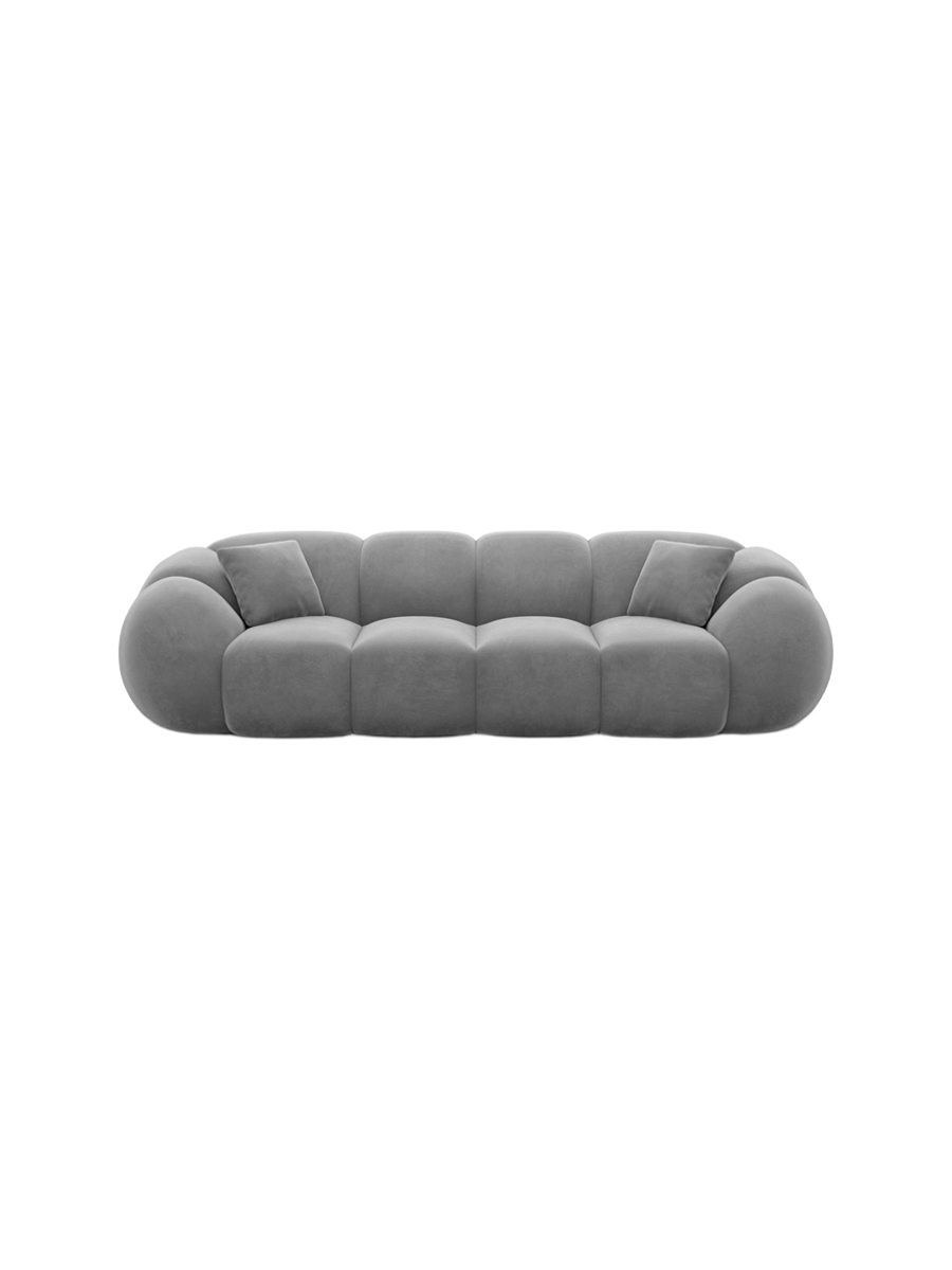 
4-Sitzer Design Sofa „Azura“ mit Samtbezug - Samtbezug Königsblau