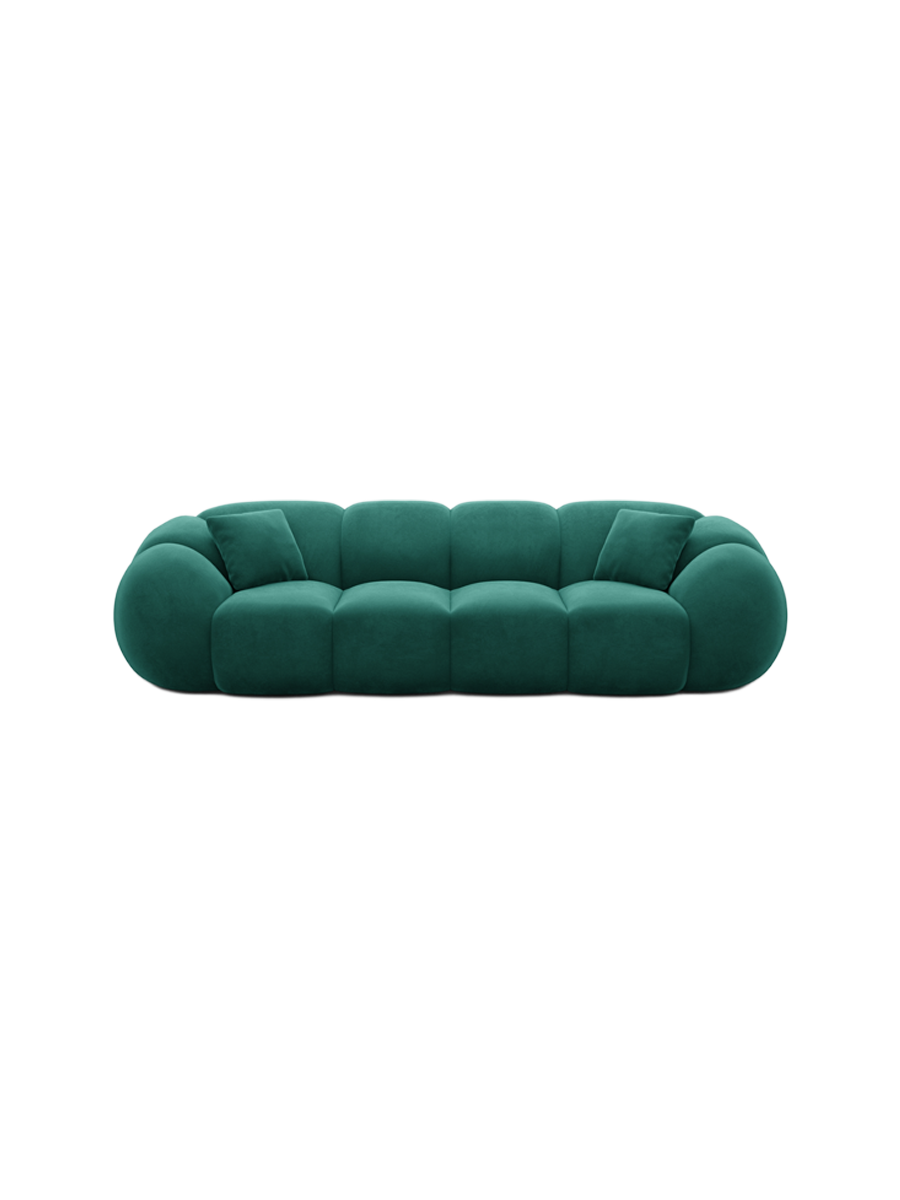 
4-Sitzer Design Sofa „Azura“ mit Samtbezug - Samtbezug Königsblau