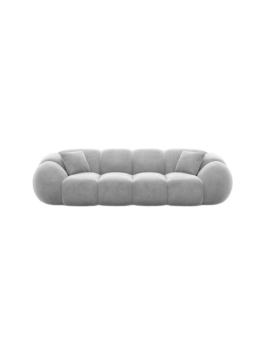 
4-Sitzer Design Sofa „Azura“ mit Samtbezug - Samtbezug Königsblau