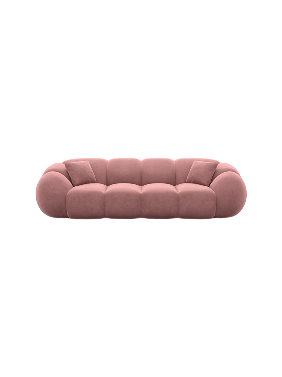 
4-Sitzer Design Sofa „Azura“ mit Samtbezug - Samtbezug Königsblau