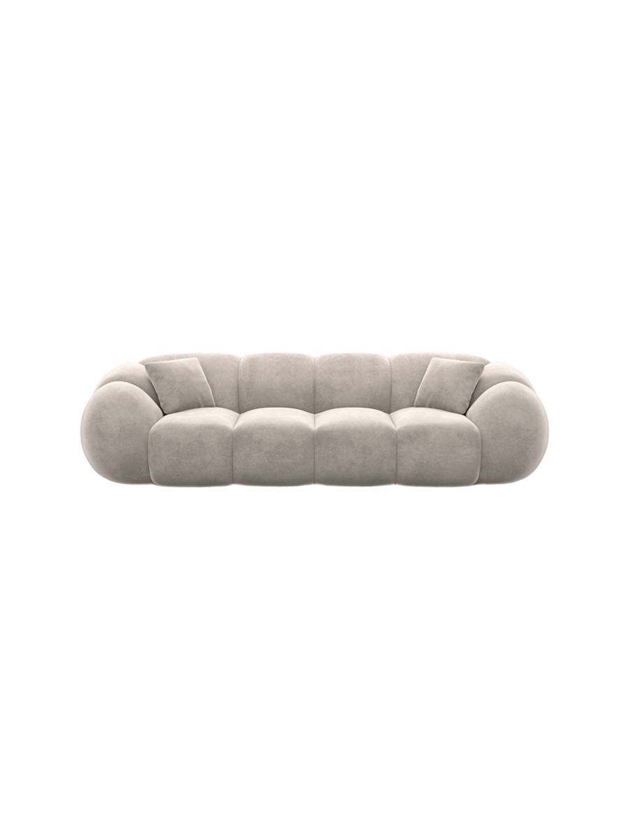 
4-Sitzer Design Sofa „Azura“ mit Samtbezug - Samtbezug Königsblau