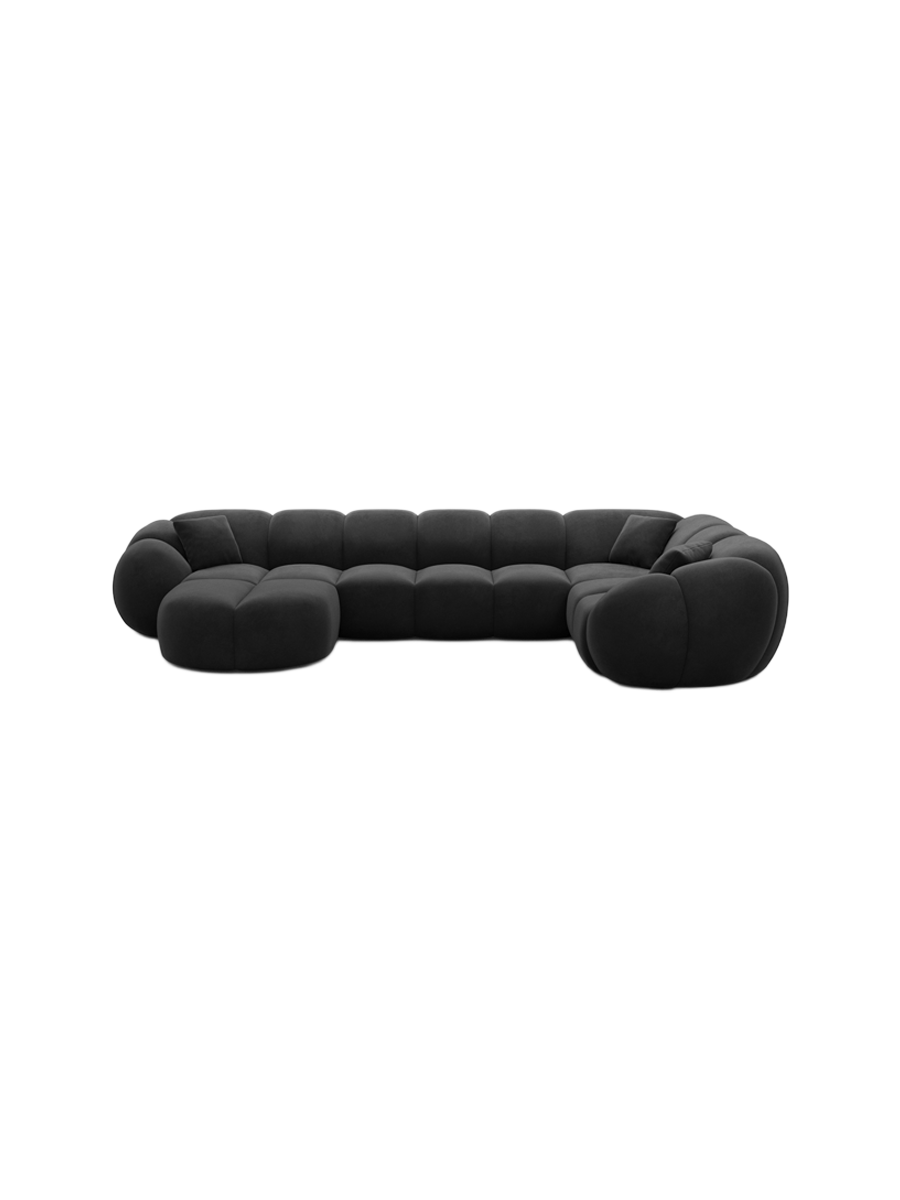 
6-Sitzer Design Panorama-Sofa „Azura XL“ mit Samtbezug - Samtbezug Königsblau / Lange Seite links