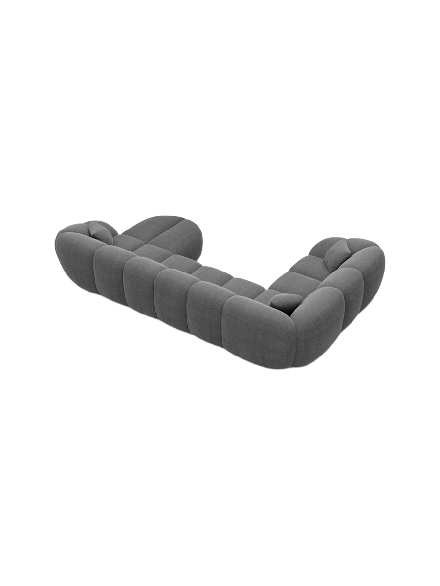 
6-Sitzer Design Panorama-Sofa „Azura XL“ mit Strukturstoff-Bezug - Strukturstoff Anthrazit / Lange Seite links