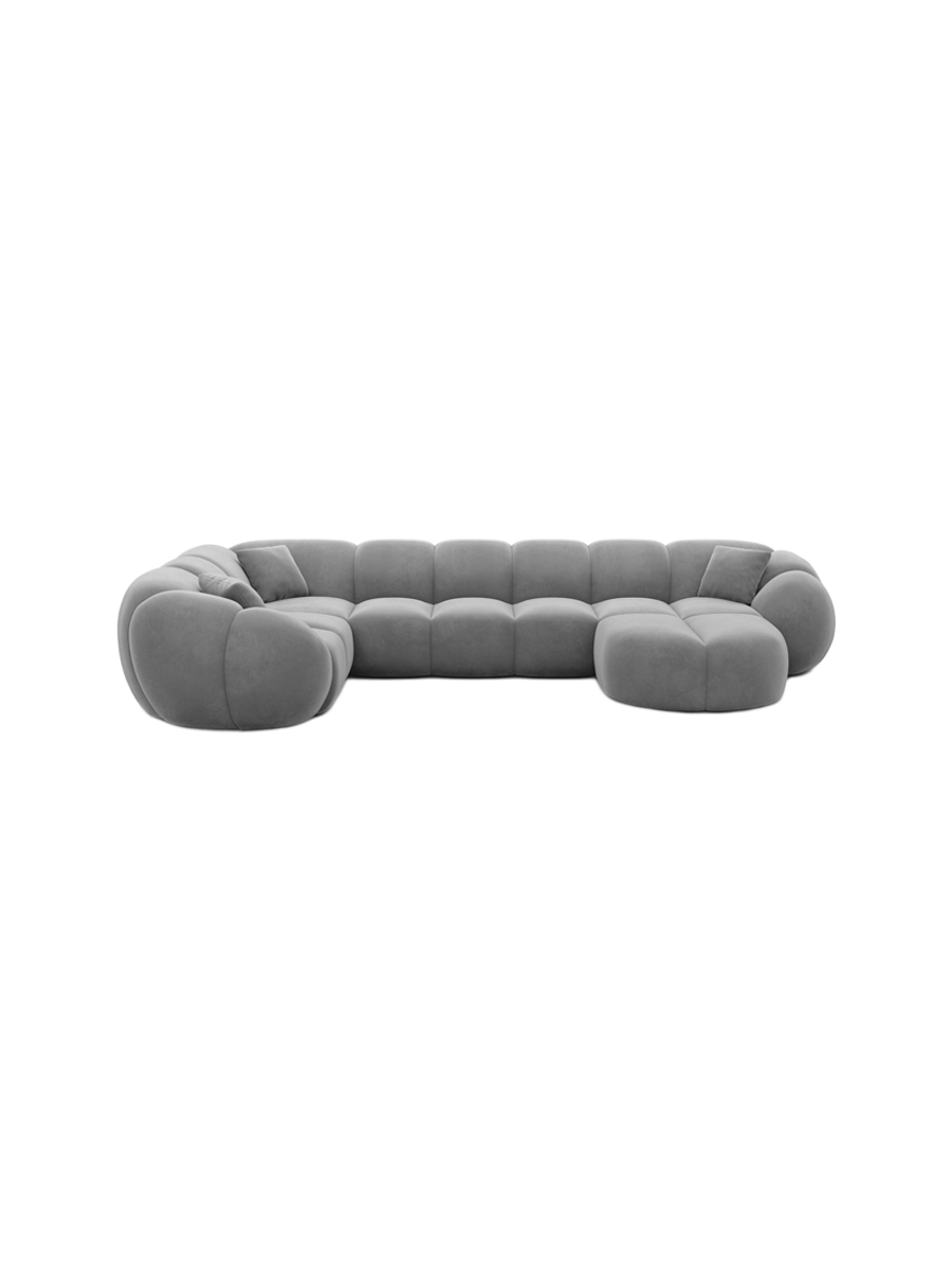 
6-Sitzer Design Panorama-Sofa „Azura XL“ mit Samtbezug - Samtbezug Königsblau / Lange Seite links