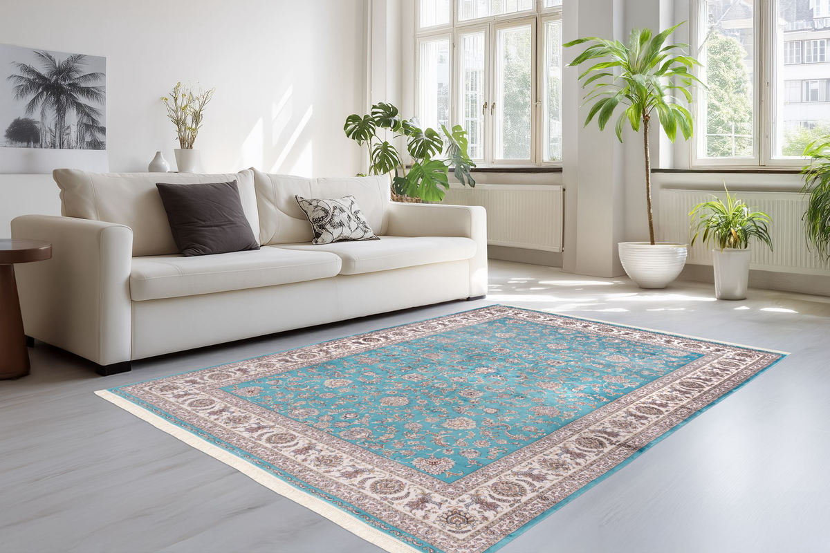 
Tappeto di design in modal di alta qualità „Portofino 901“ Blu - 60 x 90 cm