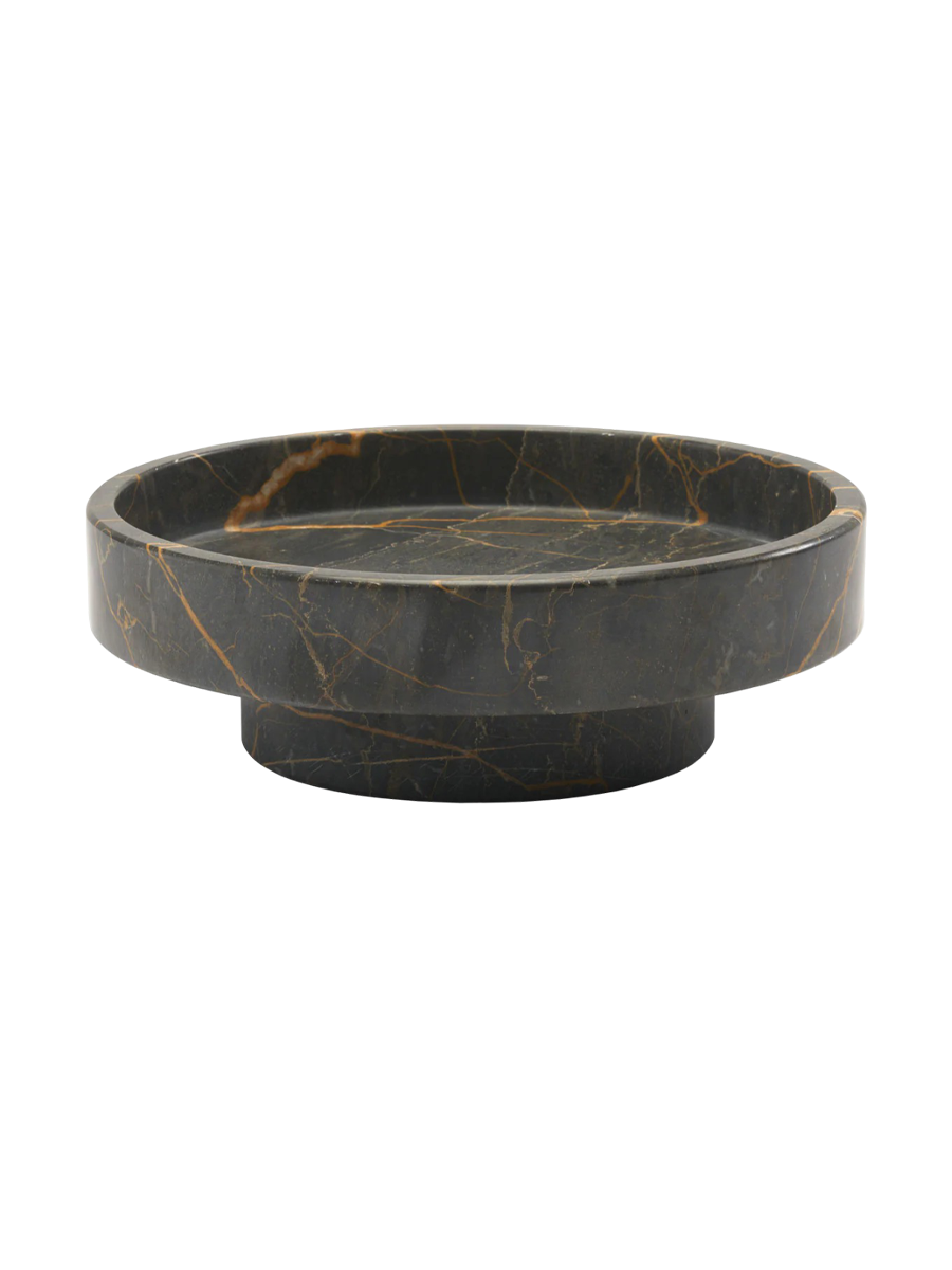 
Handcrafted, luxurious "Porto" marble tray, Black