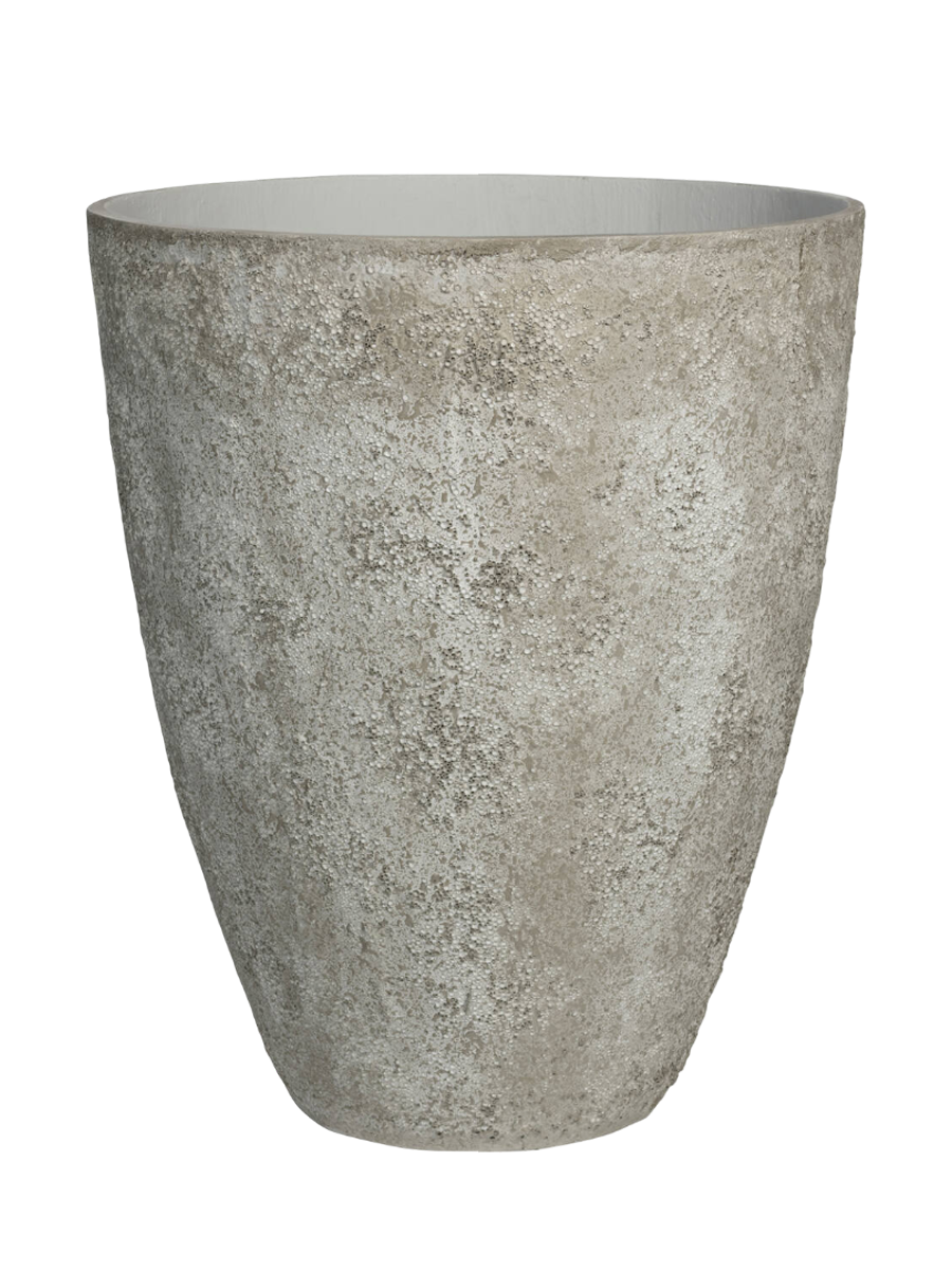 
High-quality indoor/outdoor planter "Oyster Oliver XL" - Imperial White