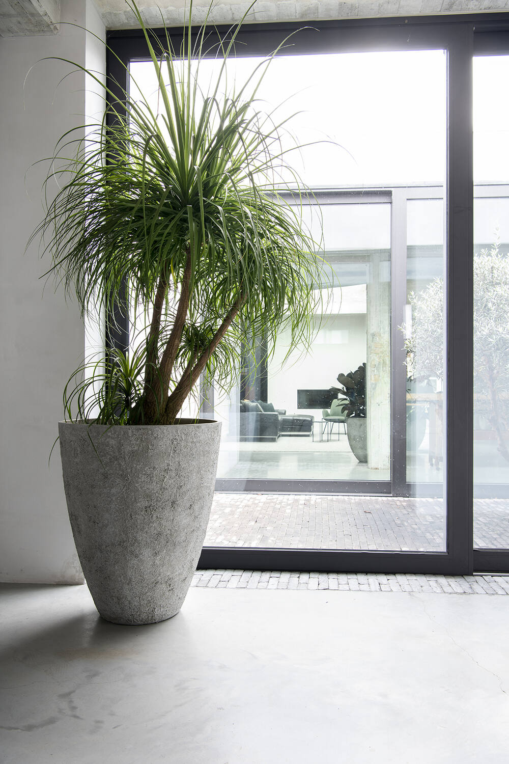 
High-quality indoor/outdoor planter "Oyster Oliver XL" - Imperial White
