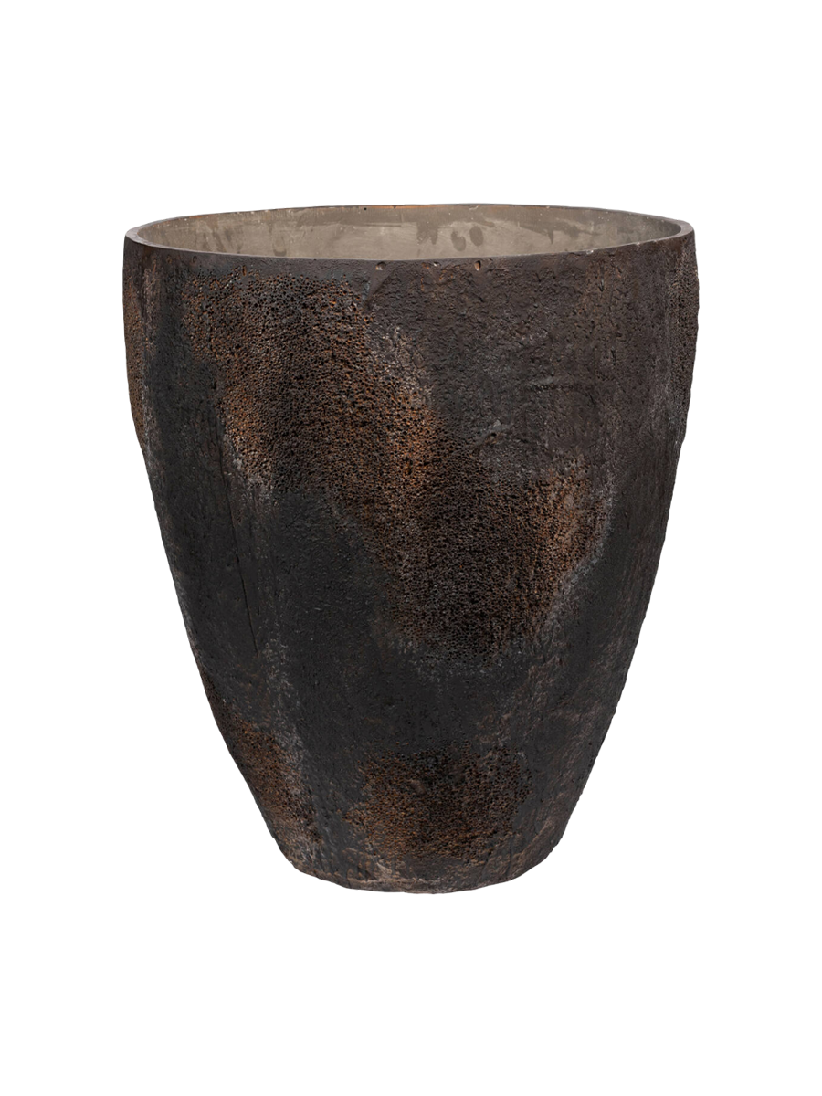 
High-Quality Indoor/Outdoor Plant Pot "Oyster Bernd" - Imperial Brown / Ø 66 x 74 cm