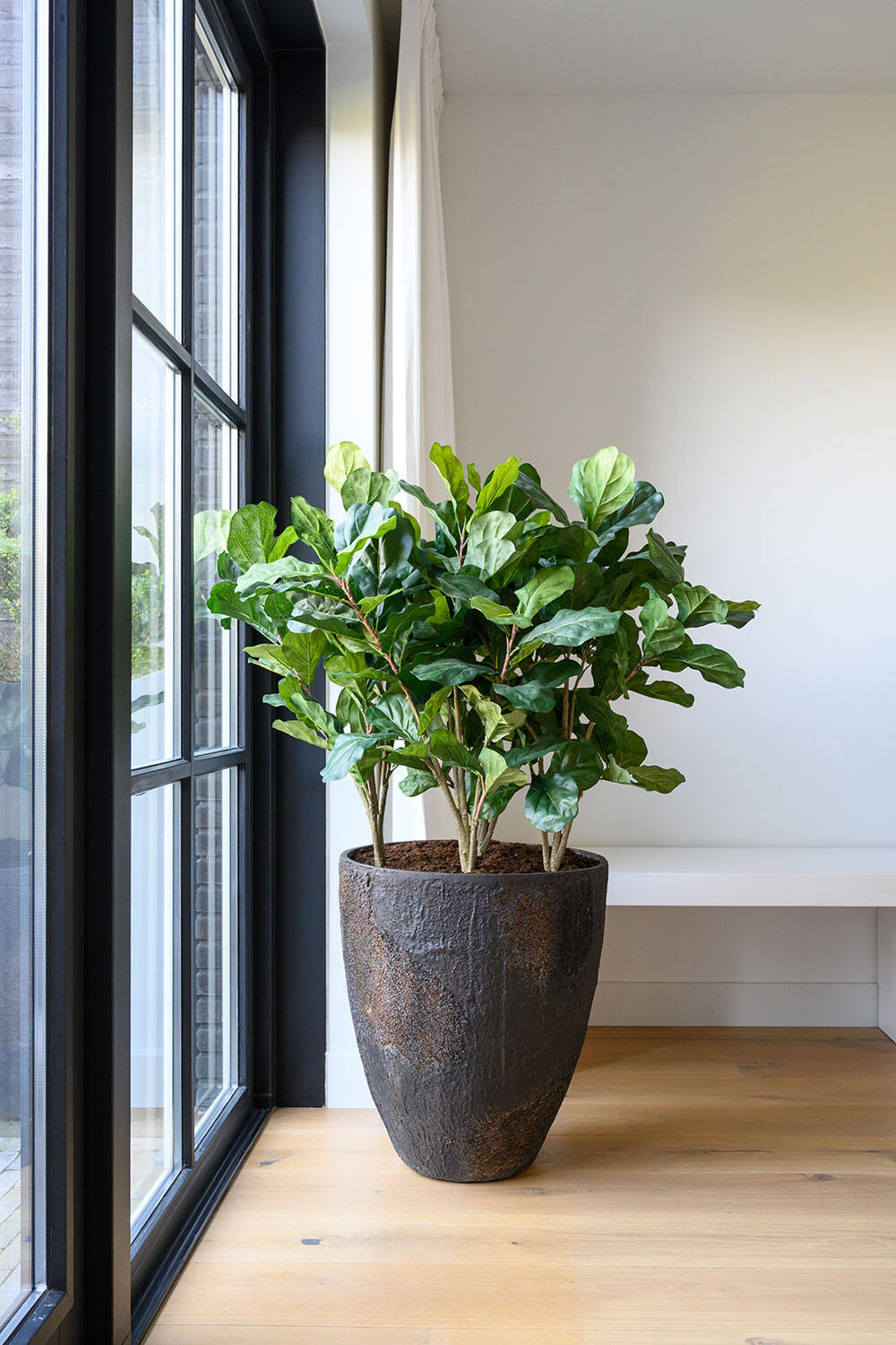 
High-Quality Indoor/Outdoor Plant Pot "Oyster Bernd" - Imperial Brown / Ø 66 x 74 cm
