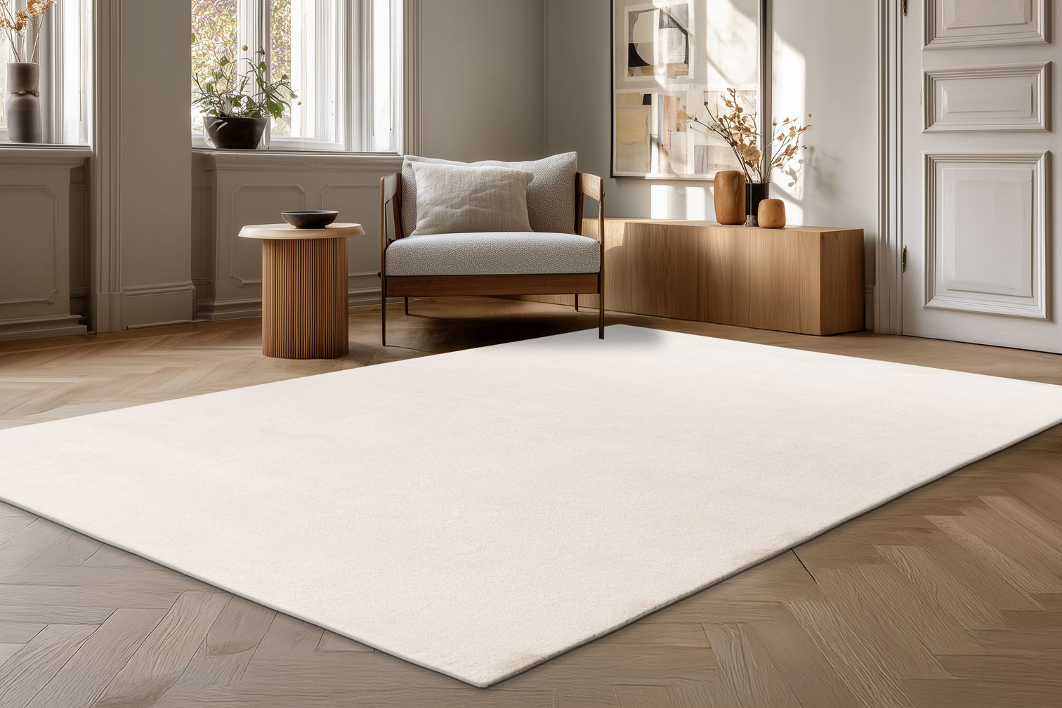 
Washable Designer Rug "Relax" - Ivory - 80 x 140 cm