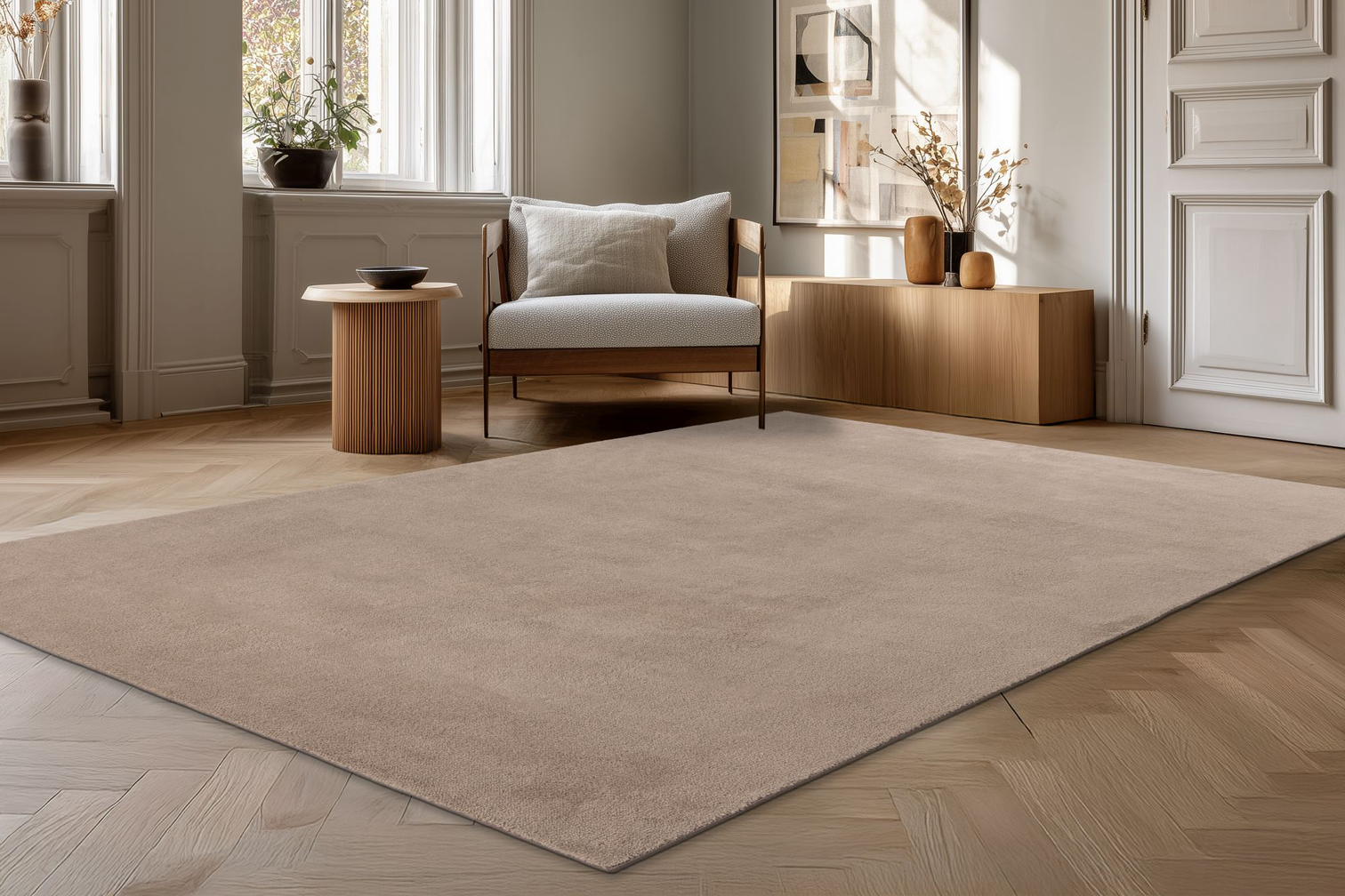 
Washable Designer Rug "Relax" - Taupe - 80 x 140 cm