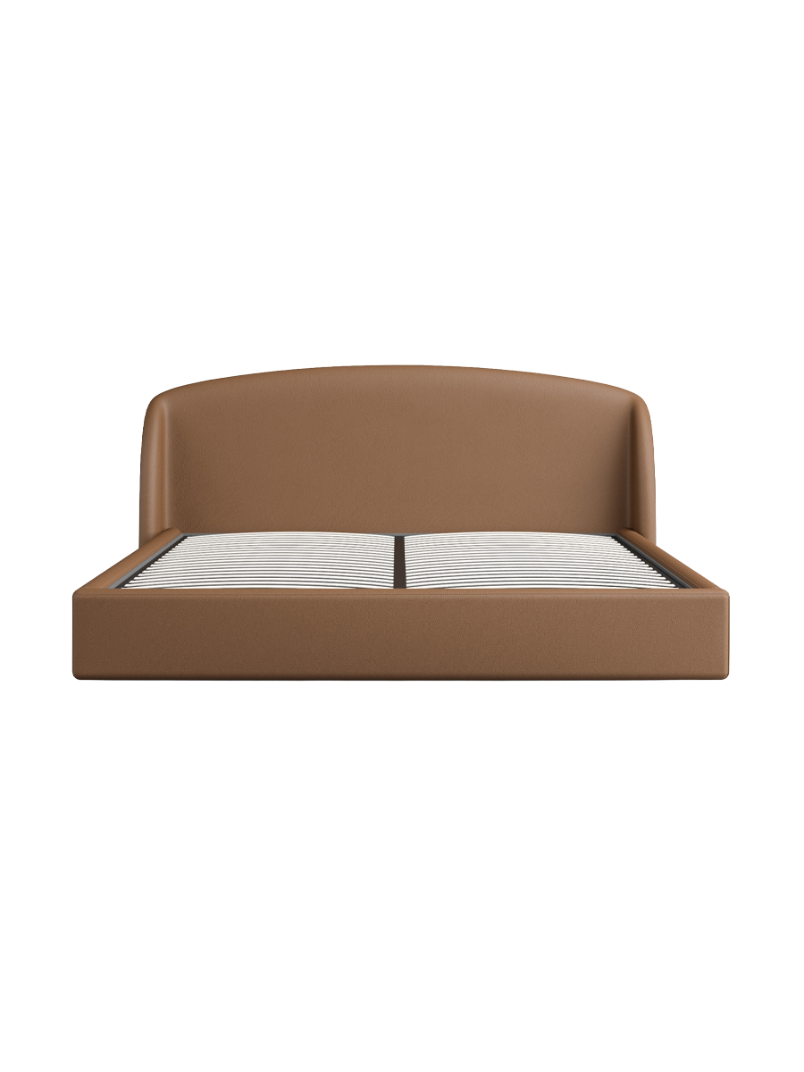 
Design Polsterbett „Eloria“ mit Ablagefach, Kunstleder Choco Brown - 140 x 200 cm