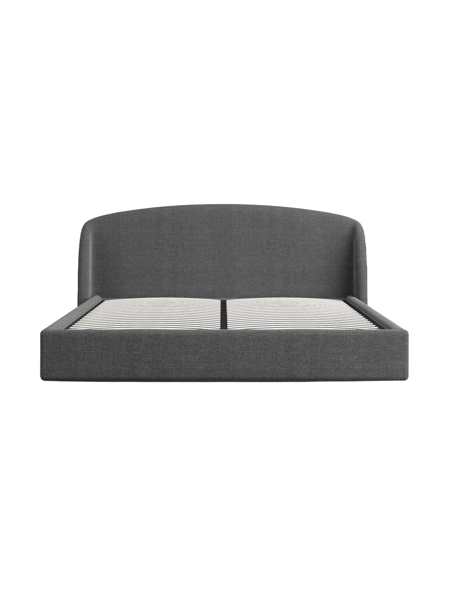 
Design Polsterbett „Eloria“ mit Ablagefach, Webstoff Anthrazit - 140 x 200 cm