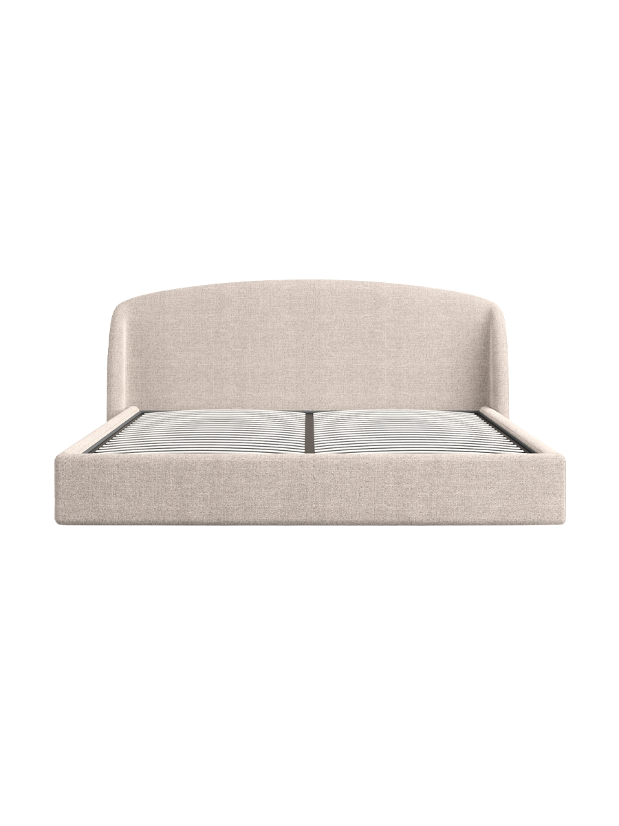 
Design Polsterbett „Eloria“ mit Ablagefach, Webstoff Beige - 140 x 200 cm