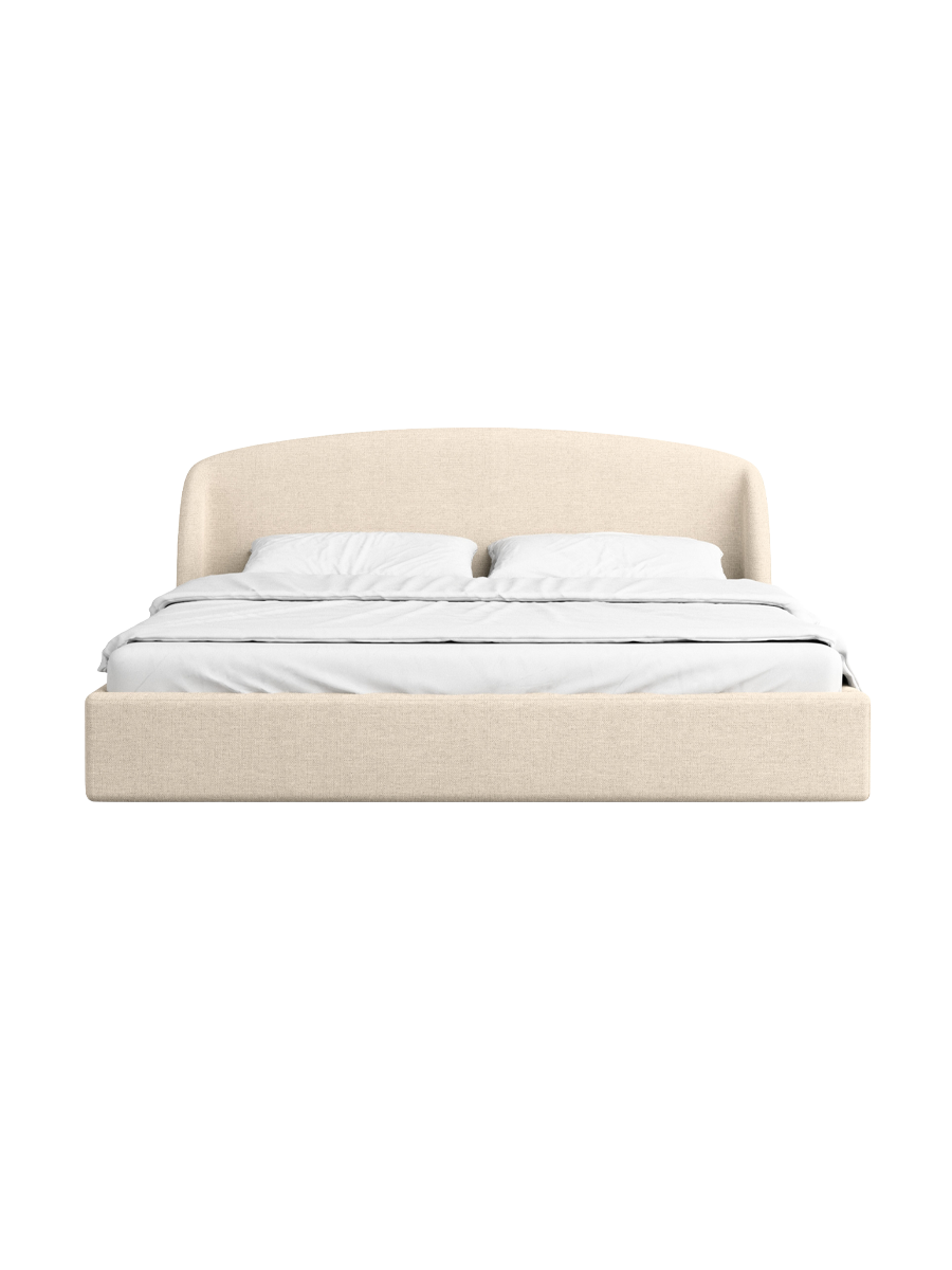 
Design Polsterbett „Eloria“ mit Ablagefach, Webstoff Cream - 140 x 200 cm