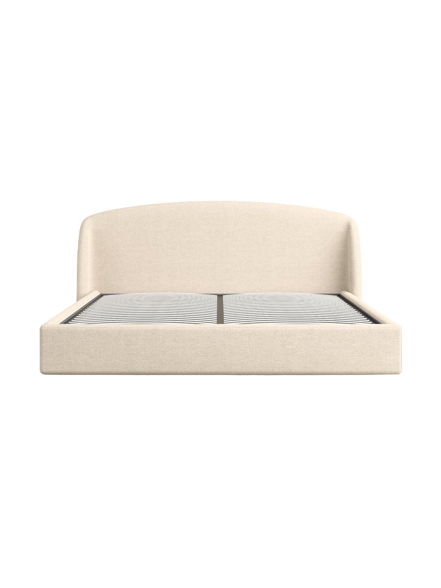 
Design Polsterbett „Eloria“ mit Ablagefach, Webstoff Cream - 140 x 200 cm