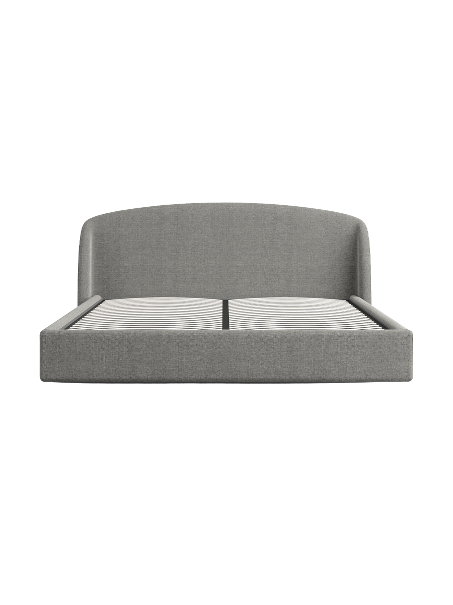 
Design Polsterbett „Eloria“ mit Ablagefach, Webstoff Grau - 140 x 200 cm