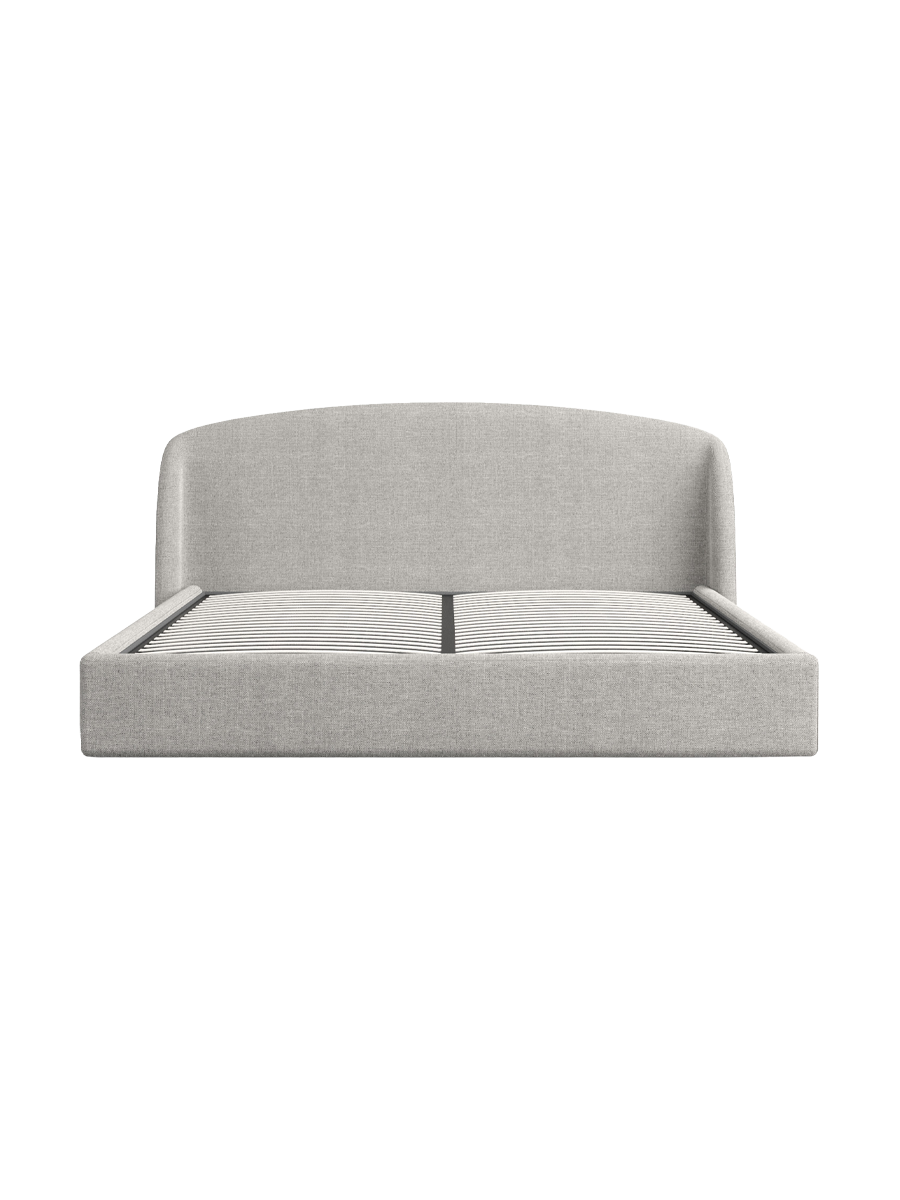 
Design Polsterbett „Eloria“ mit Ablagefach, Webstoff Hellgrau - 140 x 200 cm