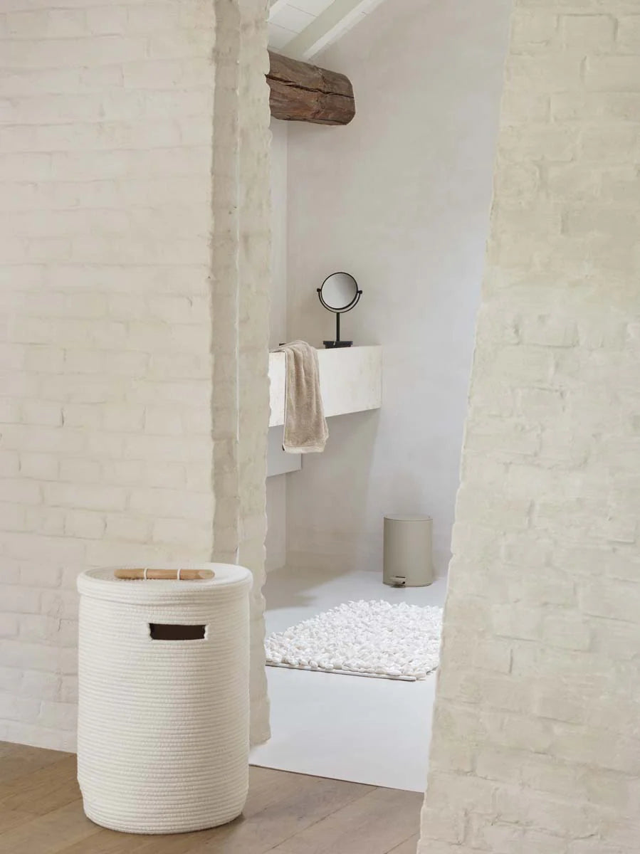 
Tapis de bain de luxe « Rocca » – Ivoire - 60 x 60 cm